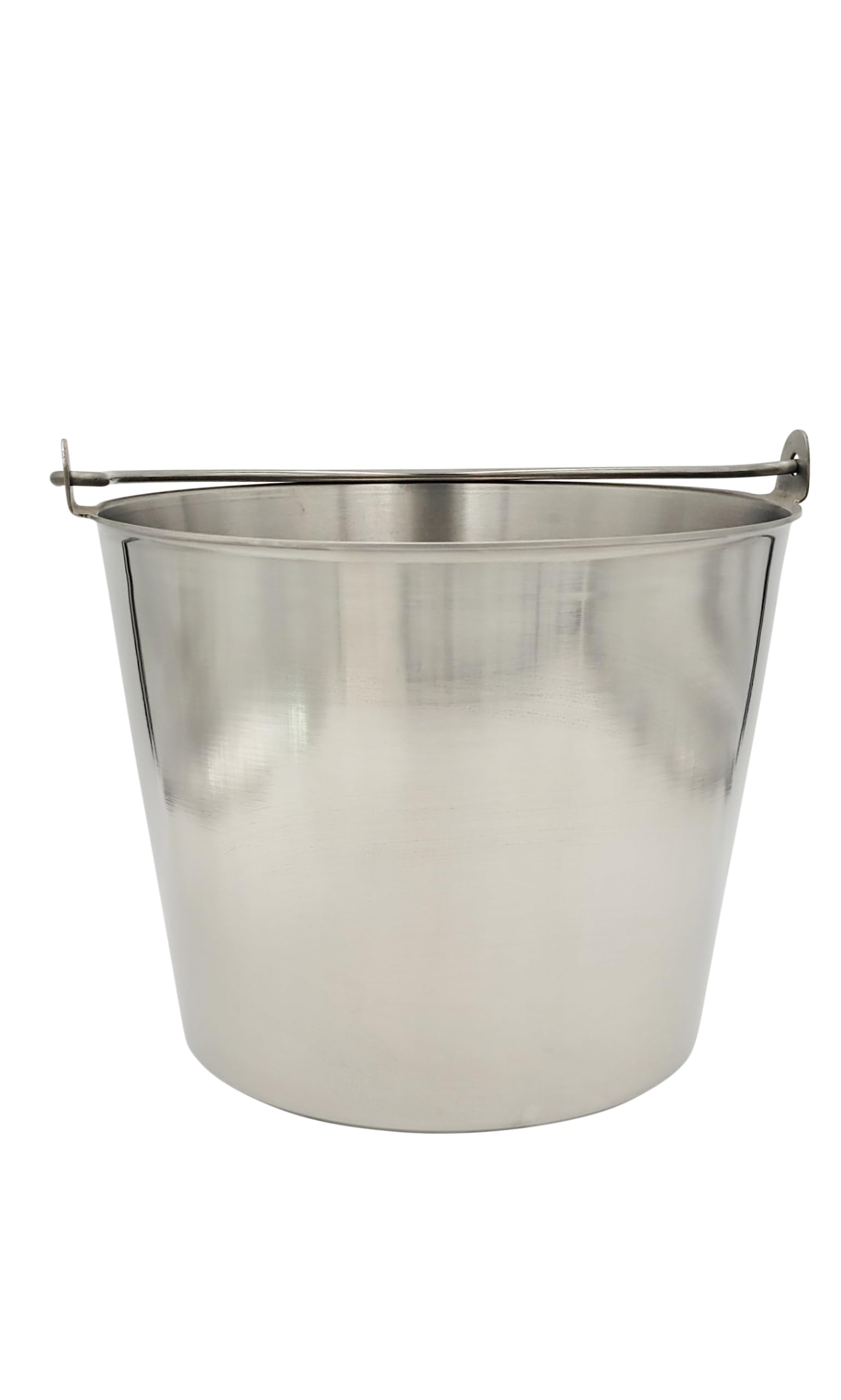 Premium Stainless Steel Pail - Heavy Duty 13 Qt Seamless Vet/Milk Bucket | Made in USA | Durable & Thick Construction (9-20 Qt Sizes Available) | Perfect for Farm, Dairy, Veterinary & Industrial Use