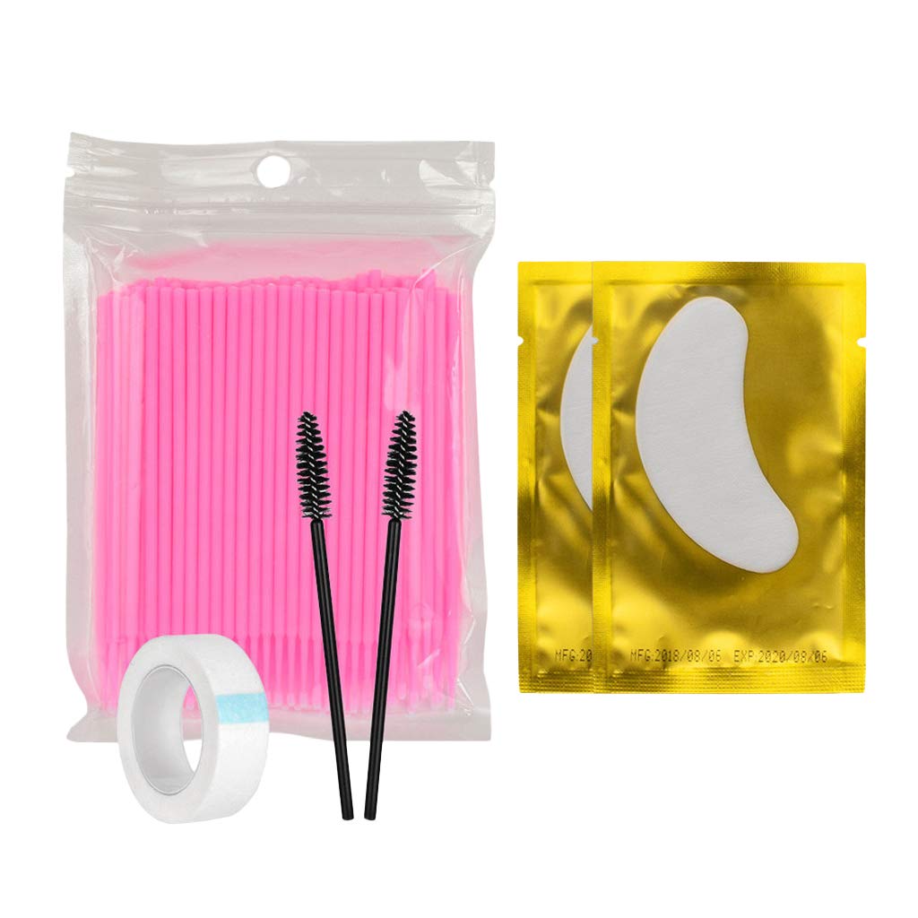 Professional 4-in-1 Eyelash Extension Kit for Beginners - Pink Lash Grafting Tools with Tweezers & Accessories | Perfect for Salon, Home Use & DIY Lash Extensions