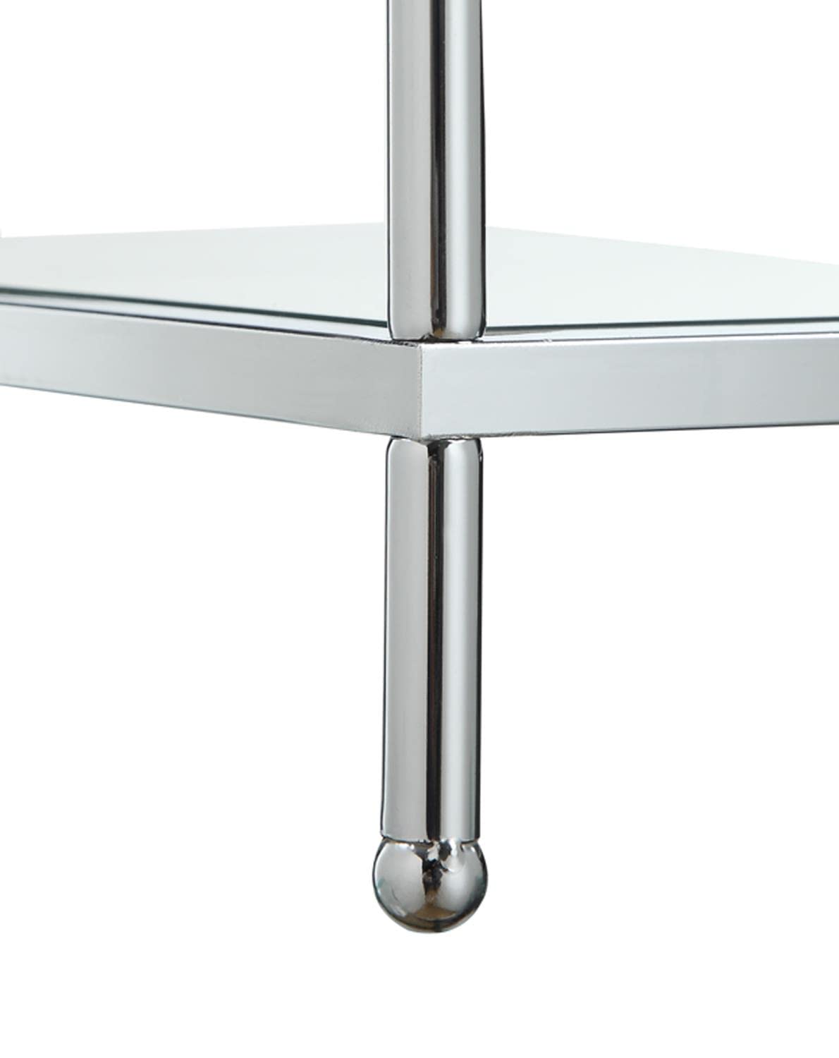 Convenience Concepts Royal Crest Modern Chrome Glass Coffee Table - Perfect for Living Room, Lounge & Office Decor