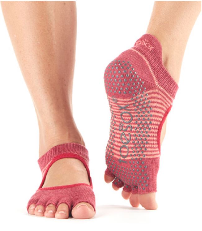 ToeSox Low Rise Grip Socks - Non-Slip Half Toe Yoga & Pilates Socks for Women - Perfect for Barre, Dance, and Workout Sessions
