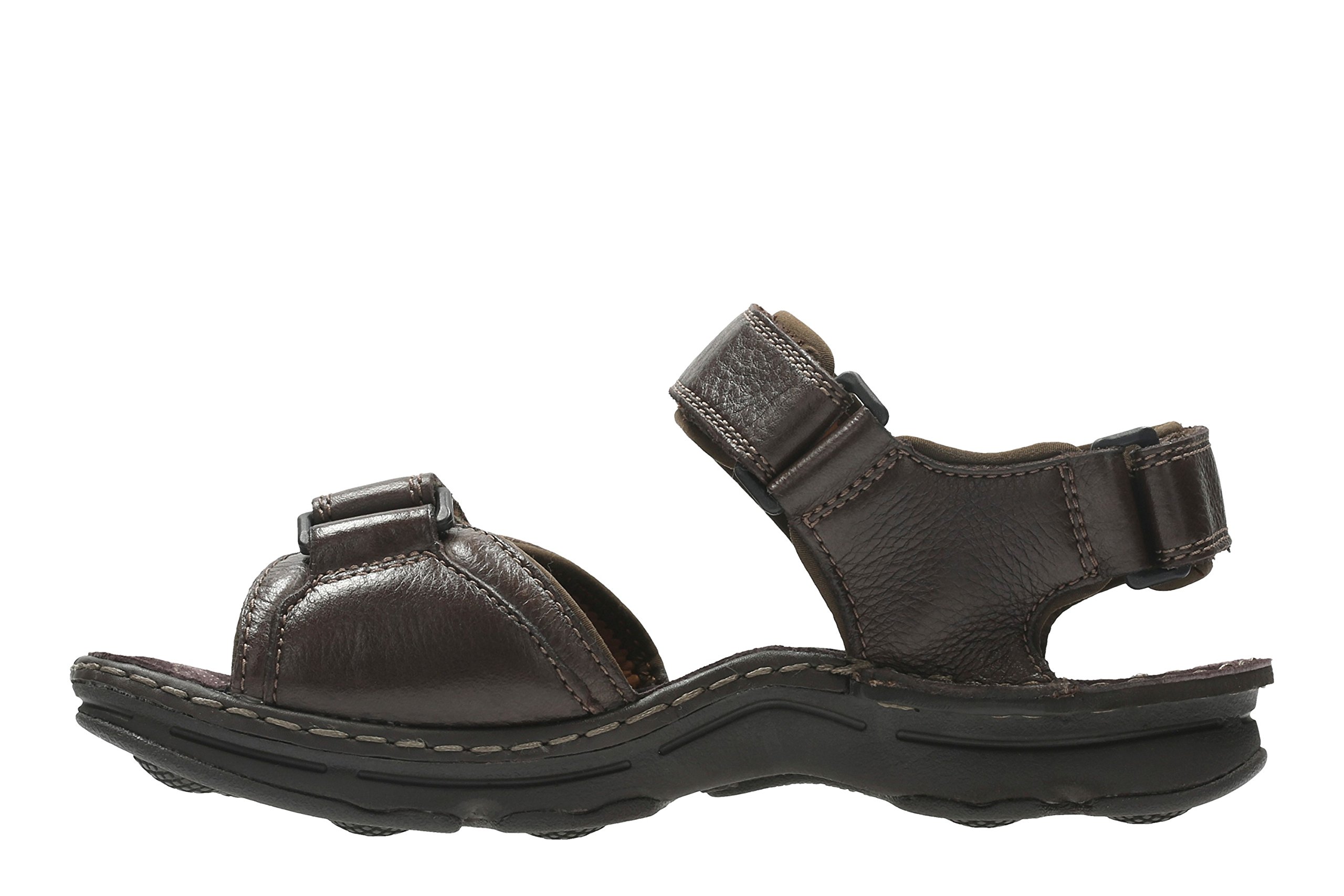 Clarks Men's Comfortable Leather Sandals for Walking & Travel - Breathable Summer Casual Shoes for Beach, Pool & Outdoor Activities