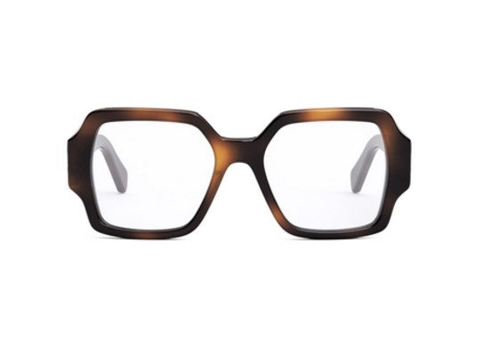 Celine TRIOMPHE CL50131I 053 Shiny Havana Square Women's Eyeglasses - Stylish Designer Glasses for Women, Perfect for Work, Reading & Fashion Accessories