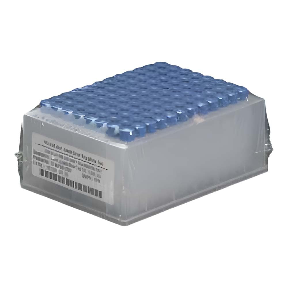 07-2045B-201-A µL-Plates Assembled Kit with Blue Cap Precut PTFE/Silicone Stopper, Conical Inserts Installed - Clear 350µL Microplates for PCR, Sample Storage & Laboratory Research