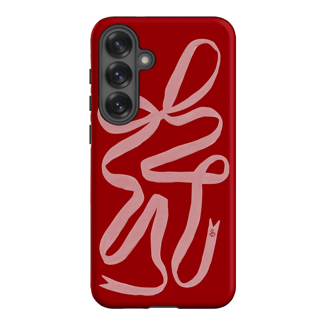 Cupid's Bow Ribbon Phone Case for iPhone & Samsung - Elegant Valentine's Day Gift for Her, Romantic Couple Accessory | Perfect for Dating, Anniversaries & Special Occasions