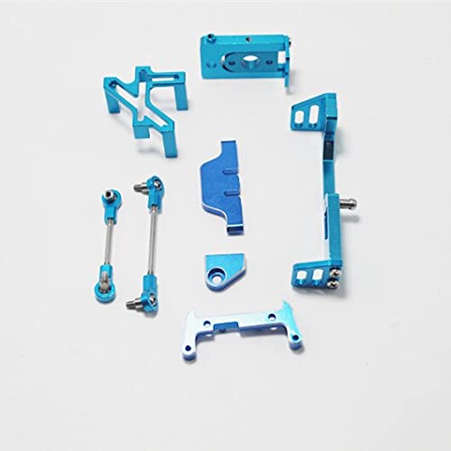Upgrade Metal Motor Mount & Battery Compartment for Mini-Q8/Q9 1:28 RC Car - Steering Rod, Rudder Base & Bottom Bracket Replacement Parts | Durable Spare Parts for RC Car Racing & Off-Road Performance