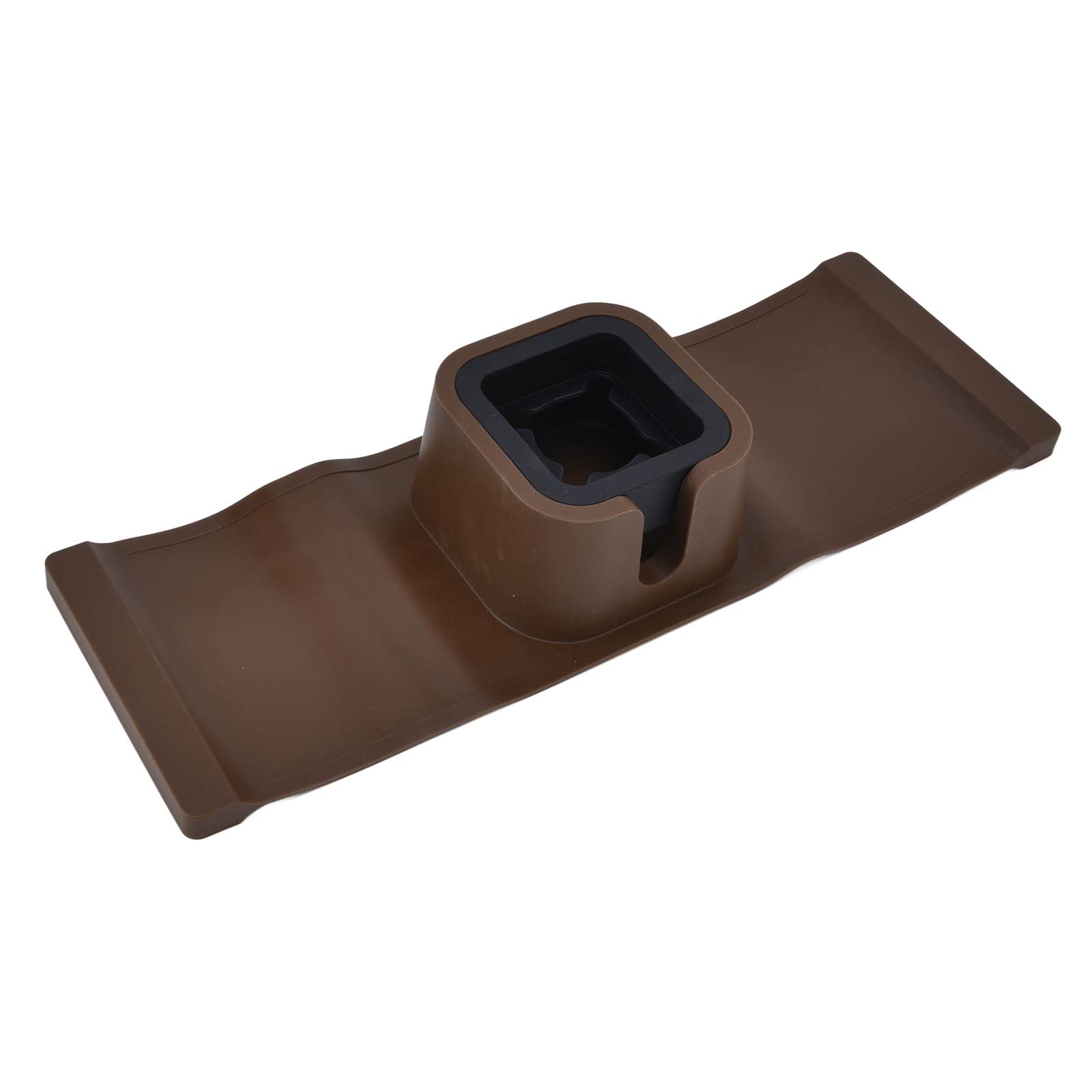 **Okuyonic Soft Silicone Couch Arm Cup Holder Tray - Non-Slip Drink Holder for Sofa, Living Room, Bedroom (Brown) - Perfect for Coffee, Tea, Snacks & Remote Control Storage**