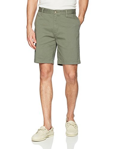Nautica Men's Classic Fit Flat Front Stretch Solid Chino Deck Shorts | Comfortable Casual & Beach Wear for Summer | Perfect for Outdoor Activities, Vacations and Relaxing