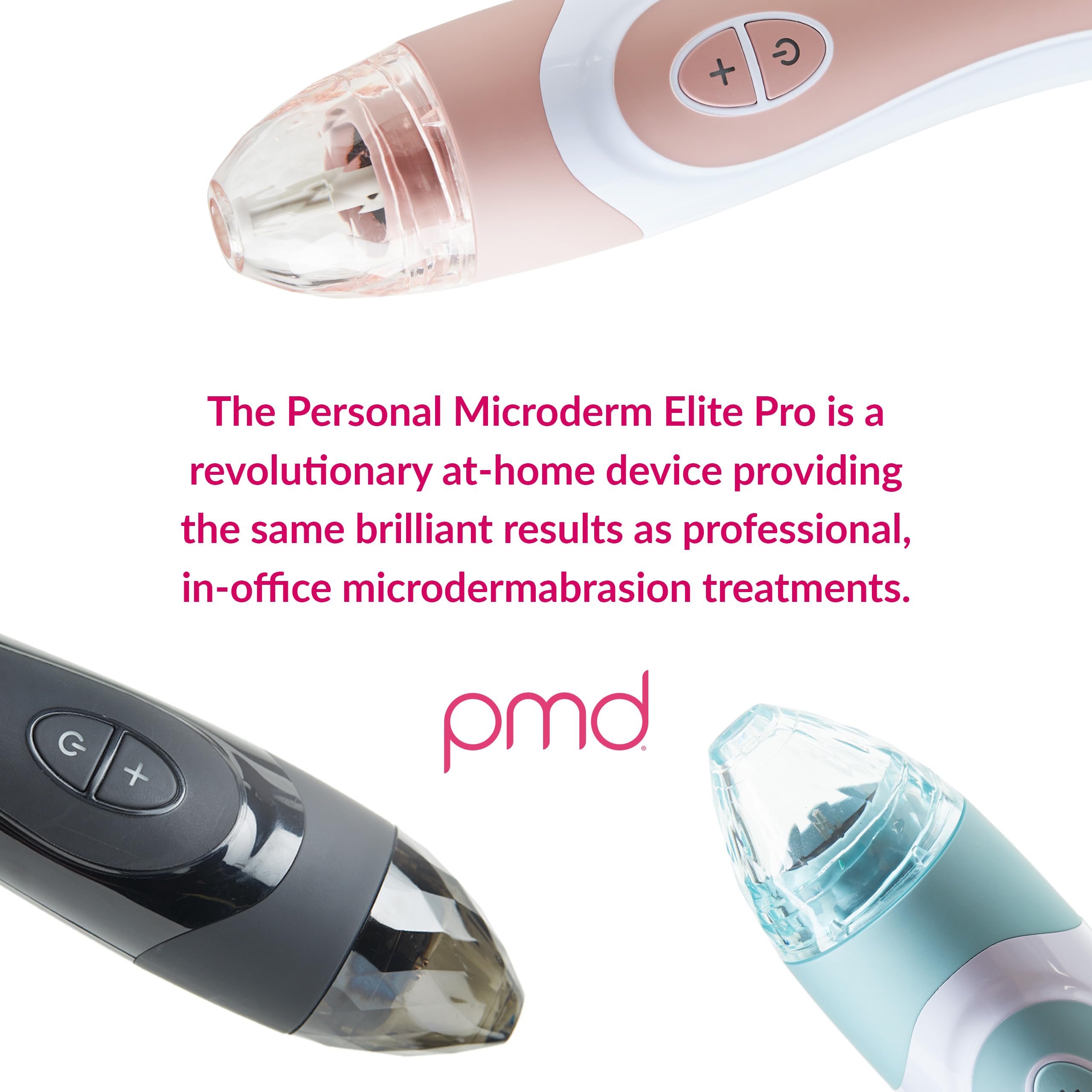 PMD Personal Microderm Elite Pro - At-Home Microdermabrasion Device for Face & Body - Exfoliating Crystals & Vacuum Suction Machine - 3 Speed Settings for Glowing Skin - Perfect for Anti-Aging, Blackhead Removal & Skin Rejuvenation at Home
