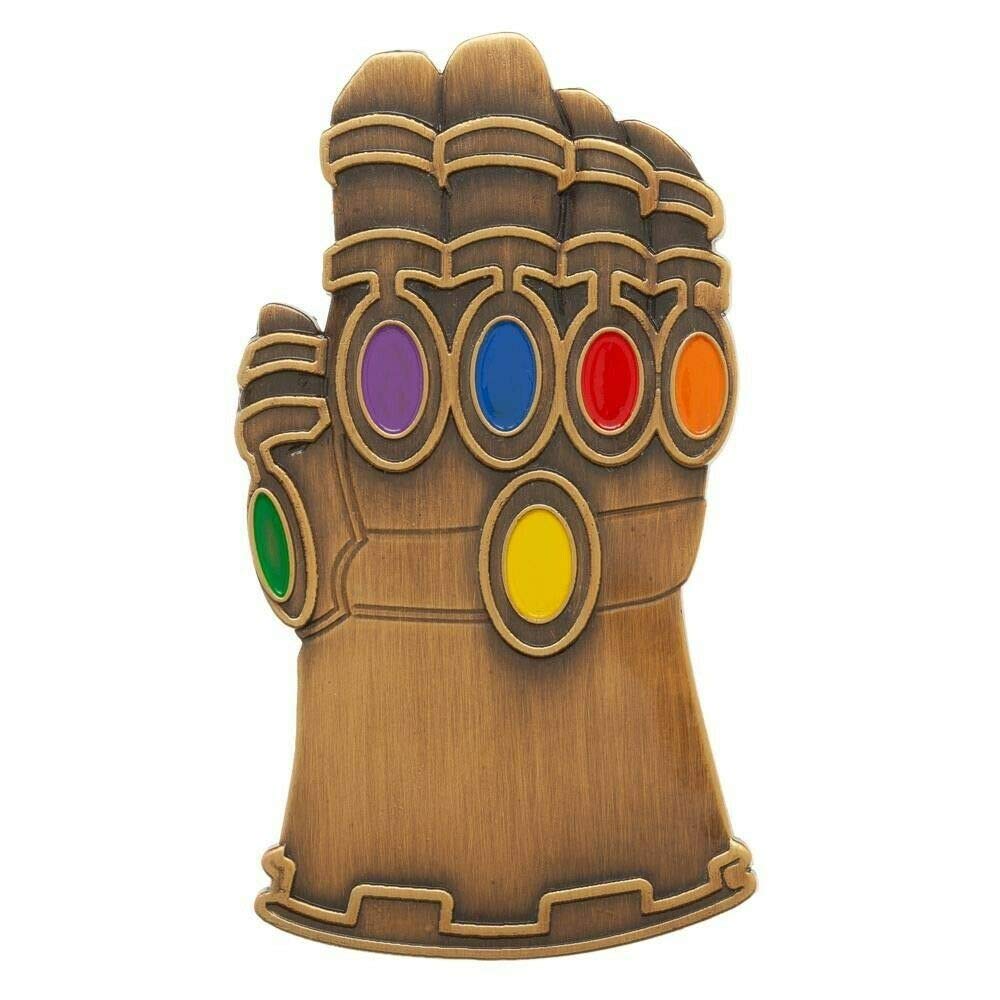 Superhero Villain Infinity Gauntlet Metal Enamel Pin - 3 Inch Collectible Badge for Cosplay, Gifts & Fan Merchandise | Perfect for Comic Con, Costume Parties & Marvel Collections