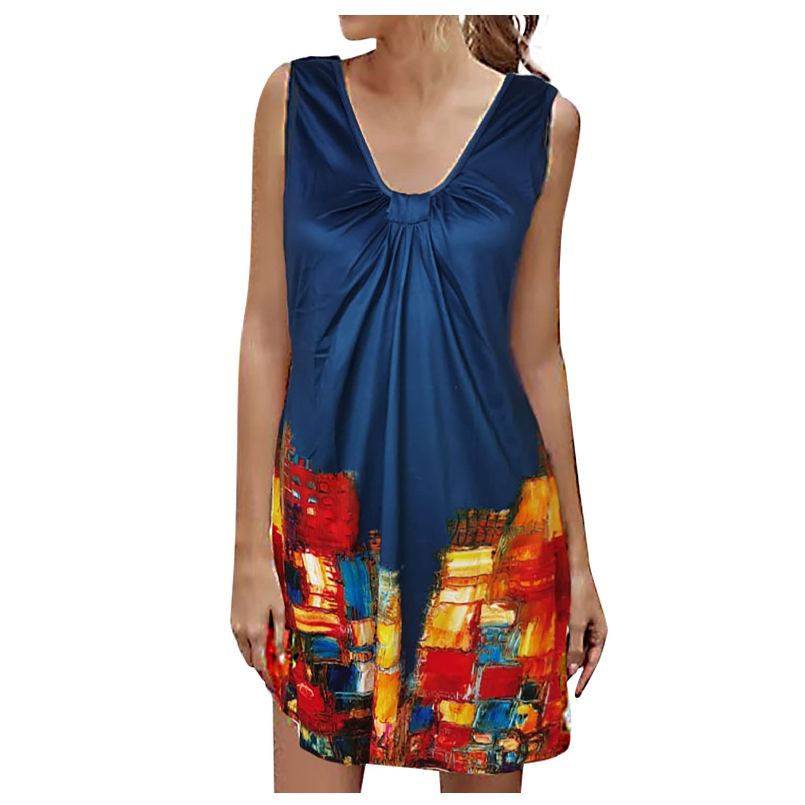 **Plus Size Boho Maxi Dresses for Women 2024 – Flowy Long Racer Back Beach Dresses in Sizes S-5XL – Perfect for Summer Vacations & Boho Chic Outfits**