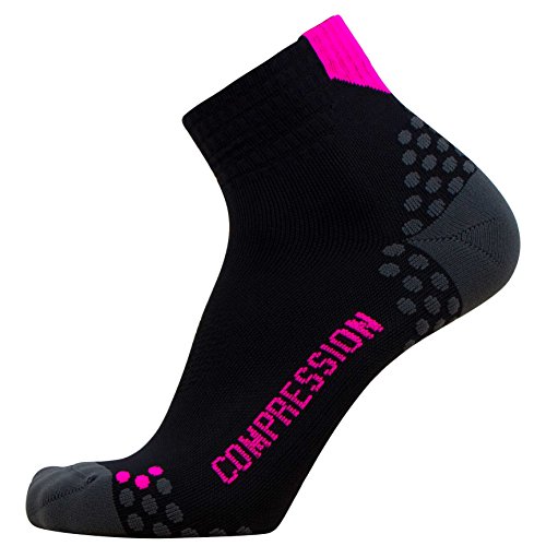 1 Pair - Black/Neon Pink