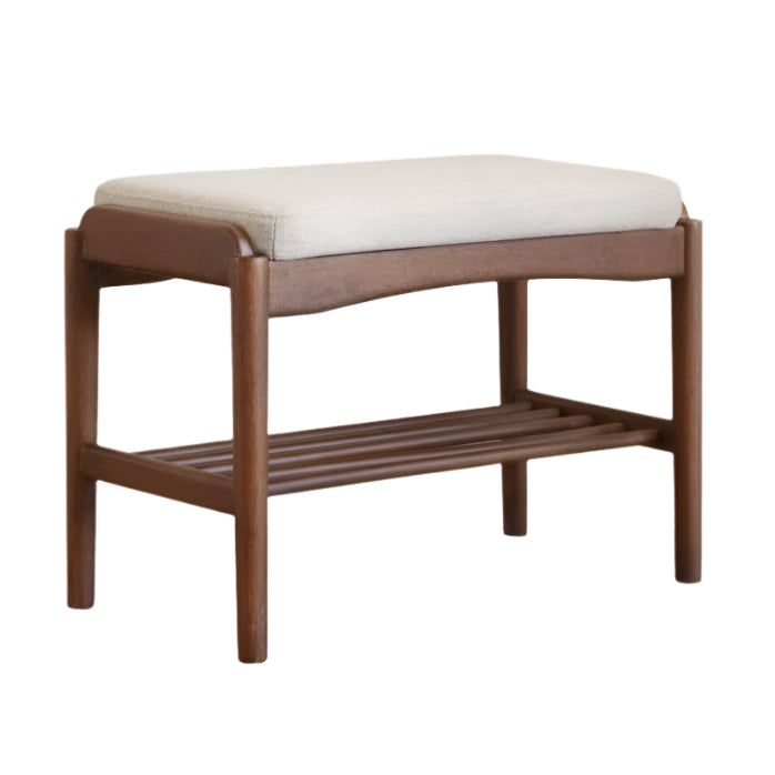 Solid Black Walnut Wood Shoe Bench - Durable Entryway Stool for Shoe Changing & Home Decor | Perfect for Hallway, Bedroom & Mudroom Organization