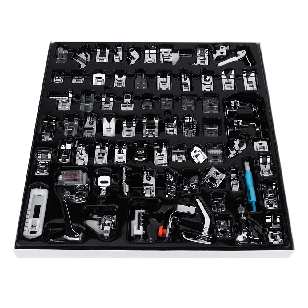 72 Pcs Sewing Machine Presser Foot Kit - Universal Household Sewing Machine Accessories Set for Quilting, Dressmaking & Crafting | Perfect for DIY Projects, Clothing Repair & Home Sewing