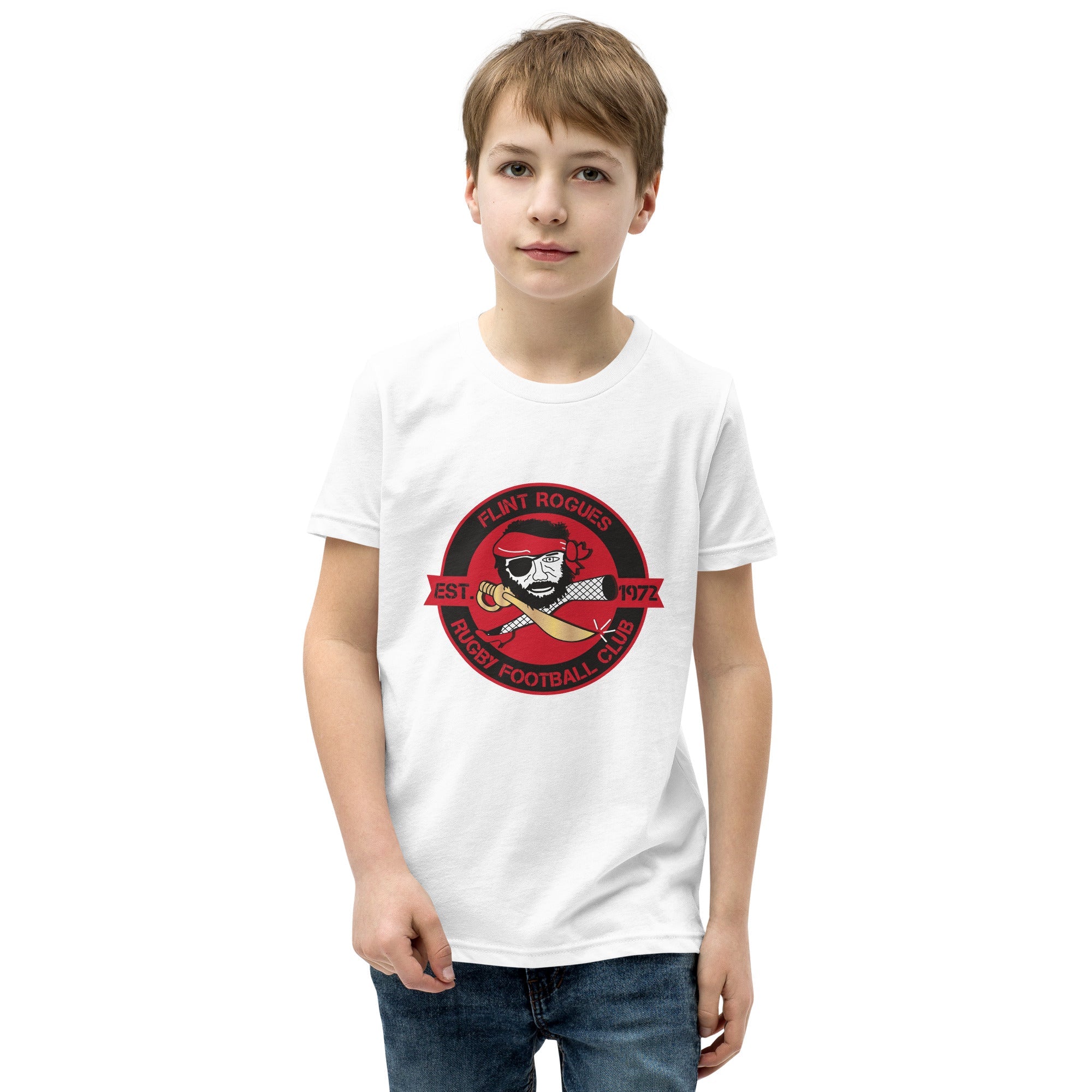 Flint Rogues RFC Youth Social Tee - Comfortable Cotton T-Shirt for Kids & Teens - Perfect for School, Sports & Casual Wear
