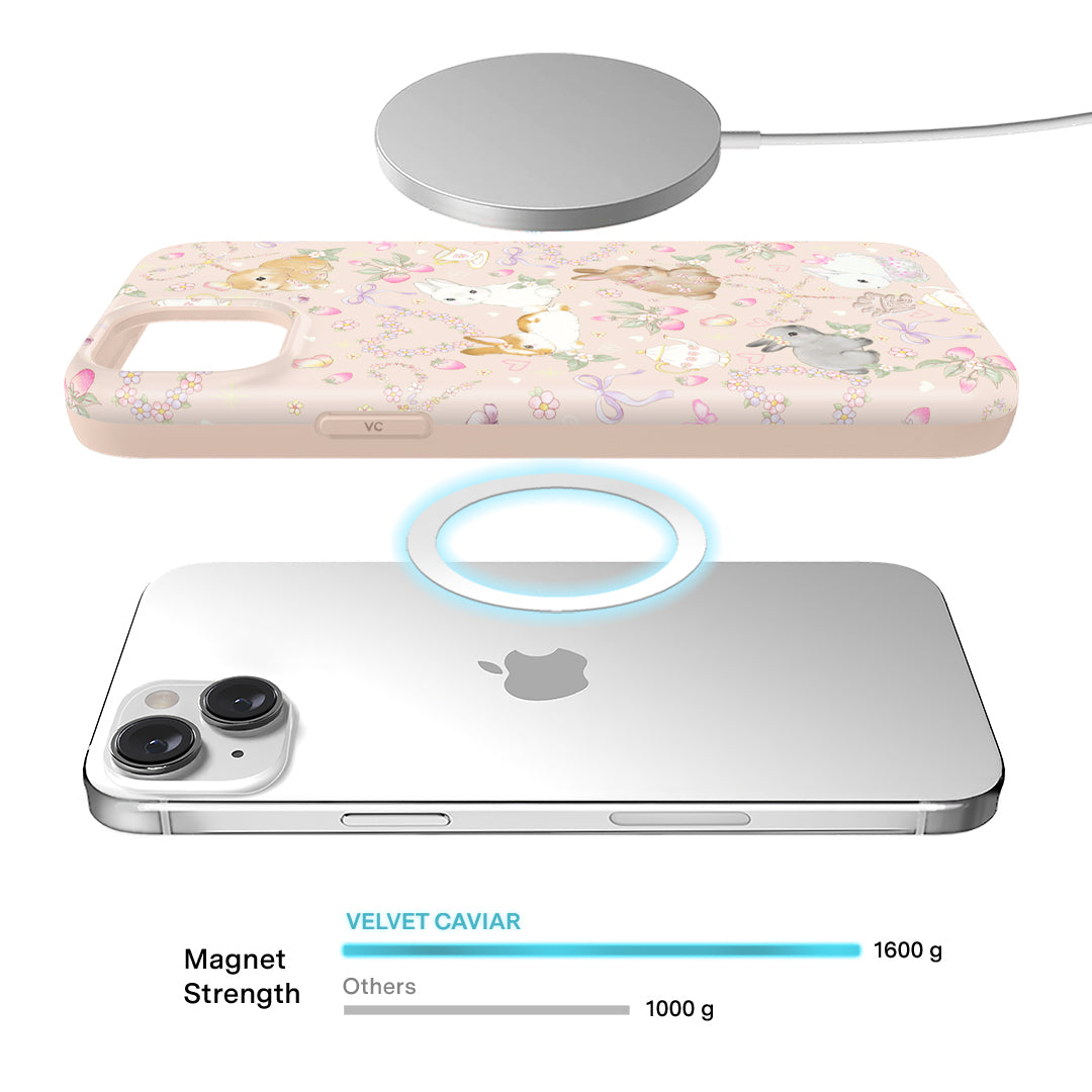 Cute Bunny & Bow iPhone Case - Adorable Animal Design Protective Cover for iPhone 13/12/11/XR/XS - Perfect Gift for Girls, Teens & Bunny Lovers (Home, School, Office Use)