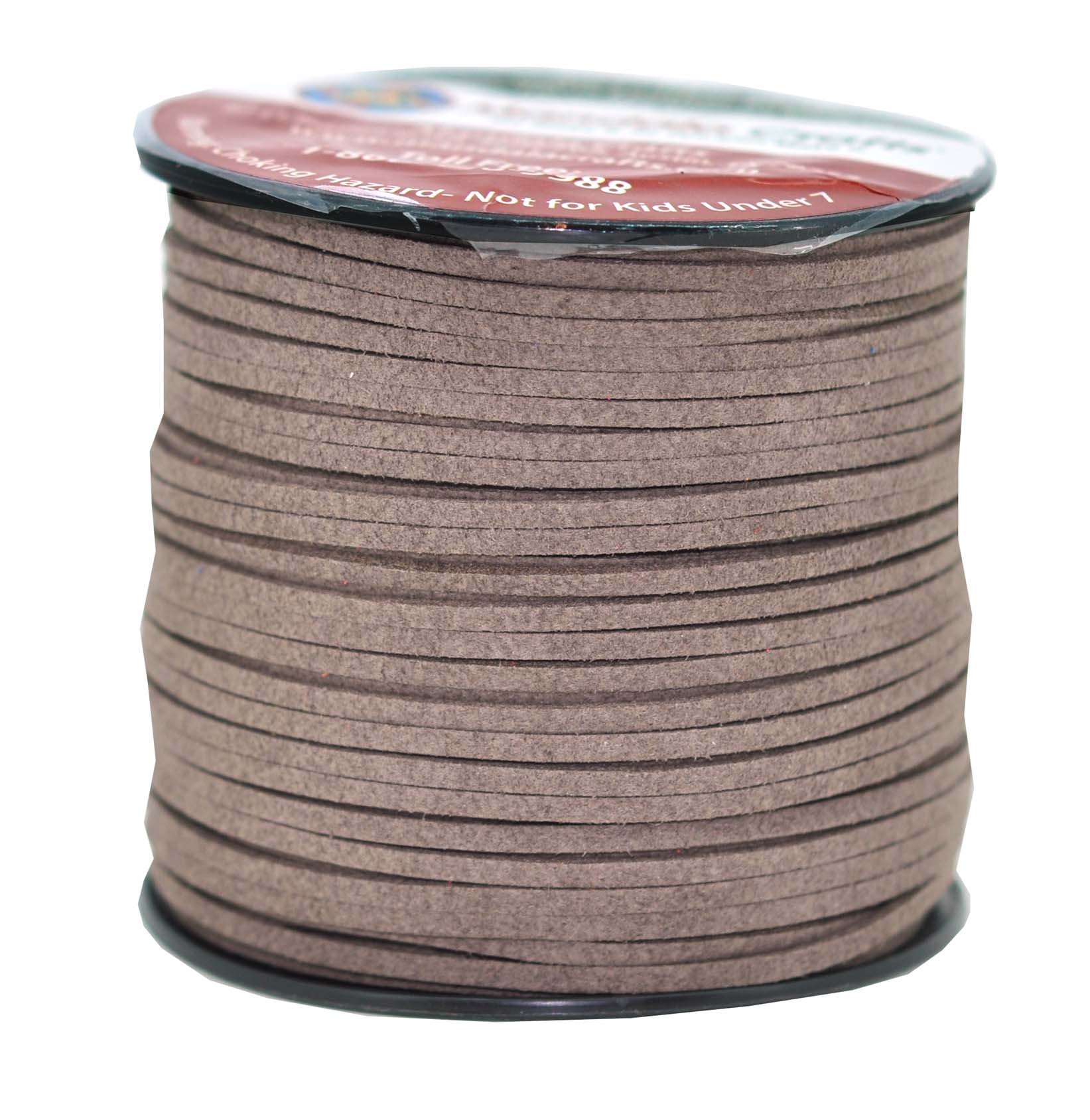 100 Yards 2.65mm Wide Flat Micro Fiber Lace Faux Suede Leather Cord for Jewelry Making, DIY Crafts, Bracelets & Necklaces - Clay Brown - Mandala Crafts