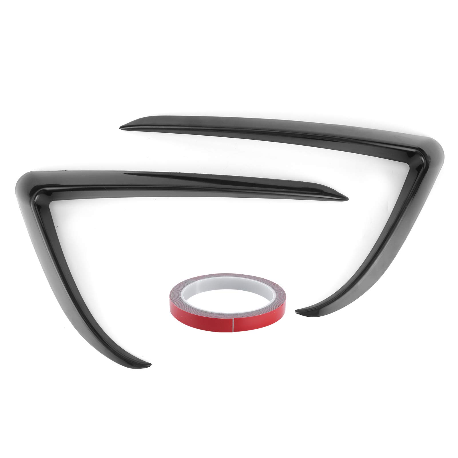 KIMISS Front Fog Light Eyebrow Eyelids Cover Trim for Tesla Model 3 - Black Car Styling Accessories | Enhances Appearance & Protects Fog Lights | Perfect for Customization & Night Driving