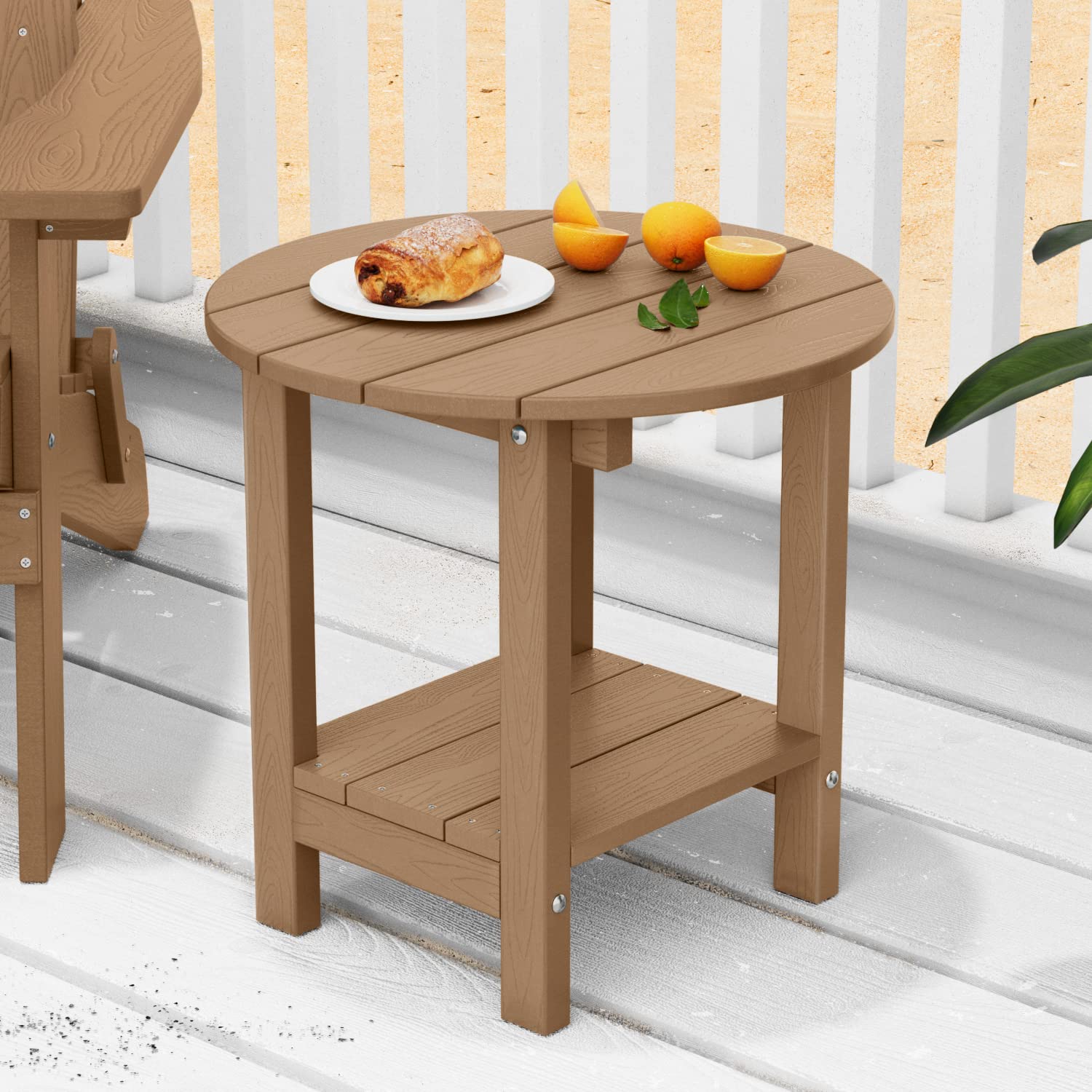MXIMU Folding Plastic Adirondack Chair and Table Set - Lightweight Outdoor Furniture for Patio, Poolside, Beach & Backyard - Fire Pit Seating & Foldable Lounger Armchair - Perfect for Relaxing, Entertaining & Outdoor Gatherings