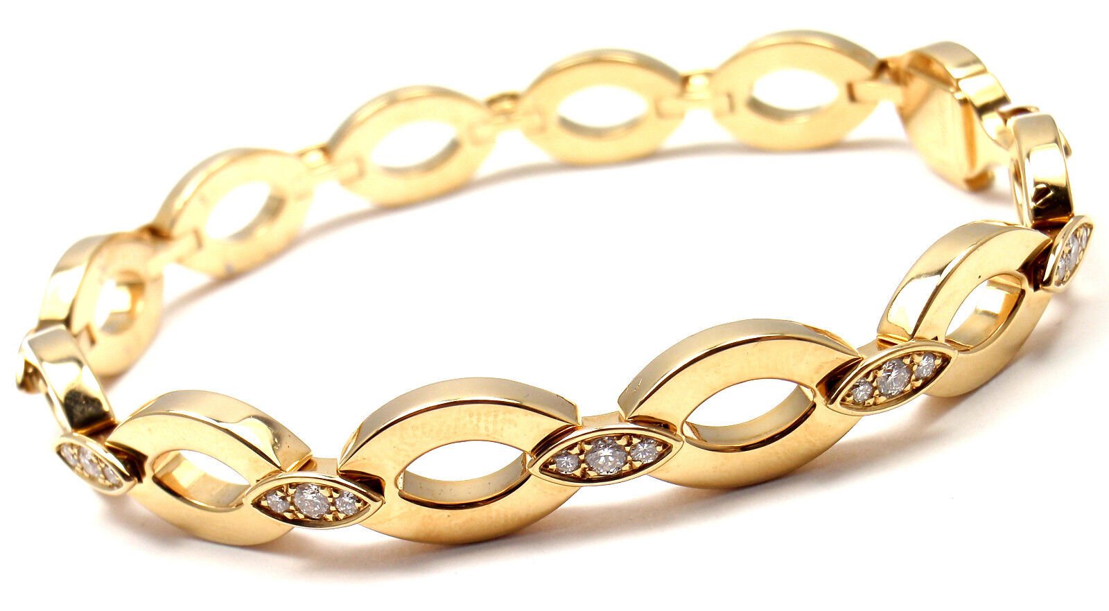 Authentic Cartier 18K Yellow Gold Diamond Diadea Link Bracelet - Luxury Jewelry for Women, Perfect for Weddings, Anniversaries & Special Occasions