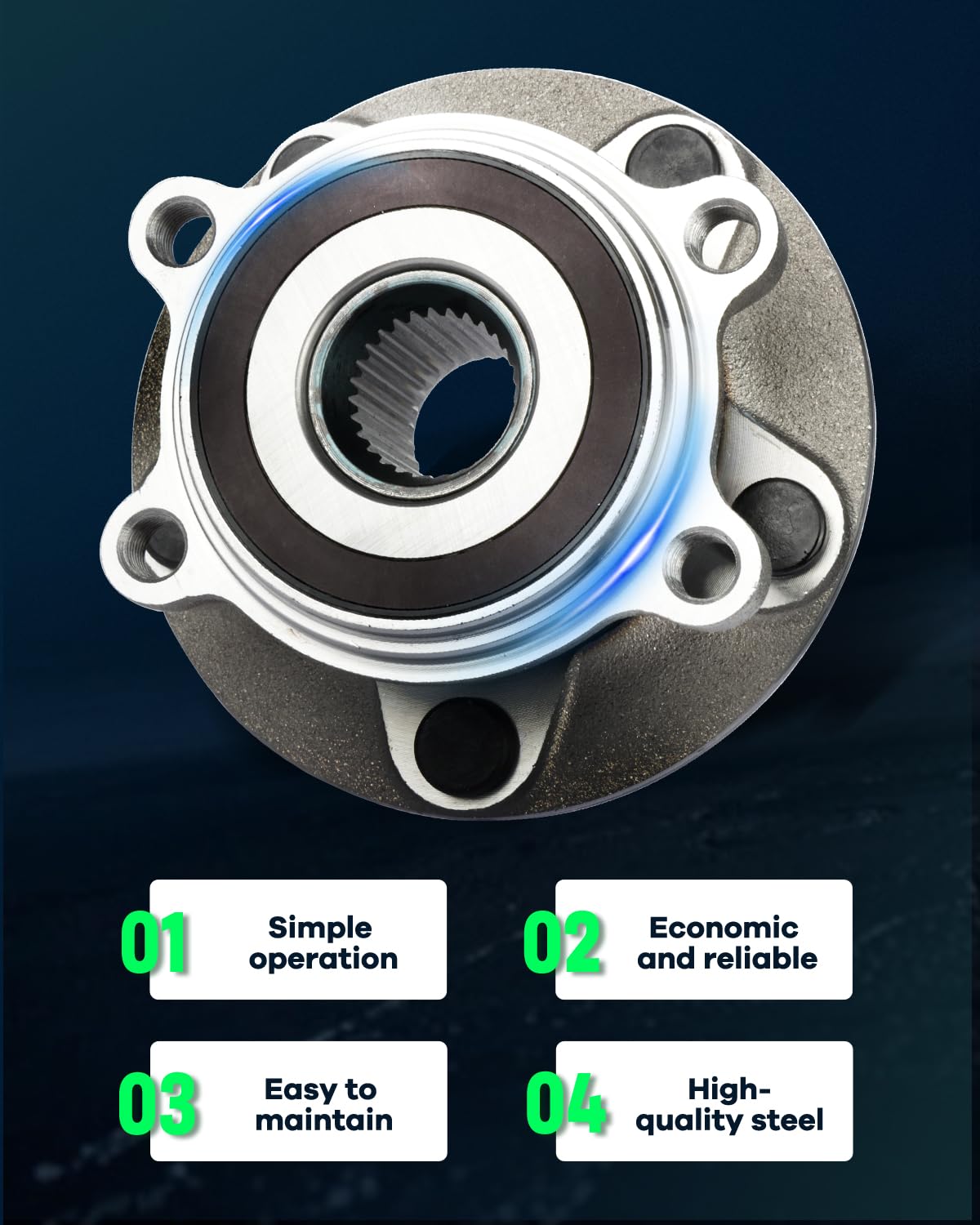 SCITOO Wheel Hub Bearing for Mazda 3 & CX-3 2014-2017 - Smooth Ride & Durability