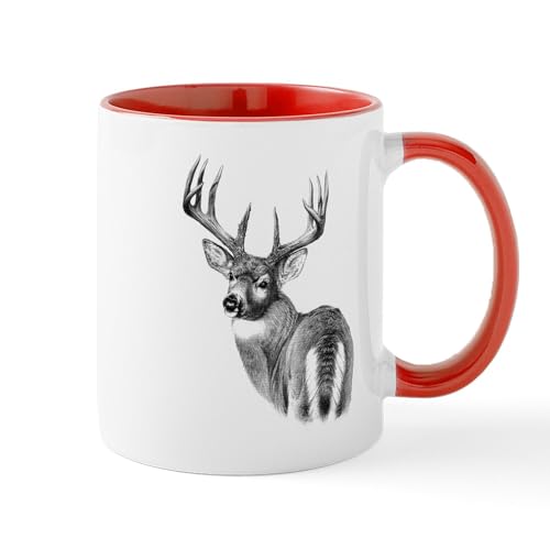 White/Red Inside - Deer Mug