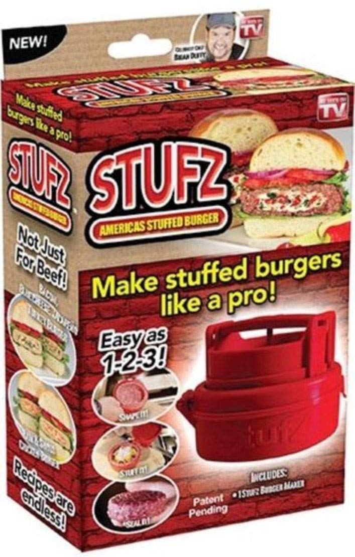 Stufz Burger Press - Premium Hamburger Patty Maker for Juicy BBQ & Grilling - As Seen on TV - Perfect for Backyard BBQs, Cookouts & Family Gatherings