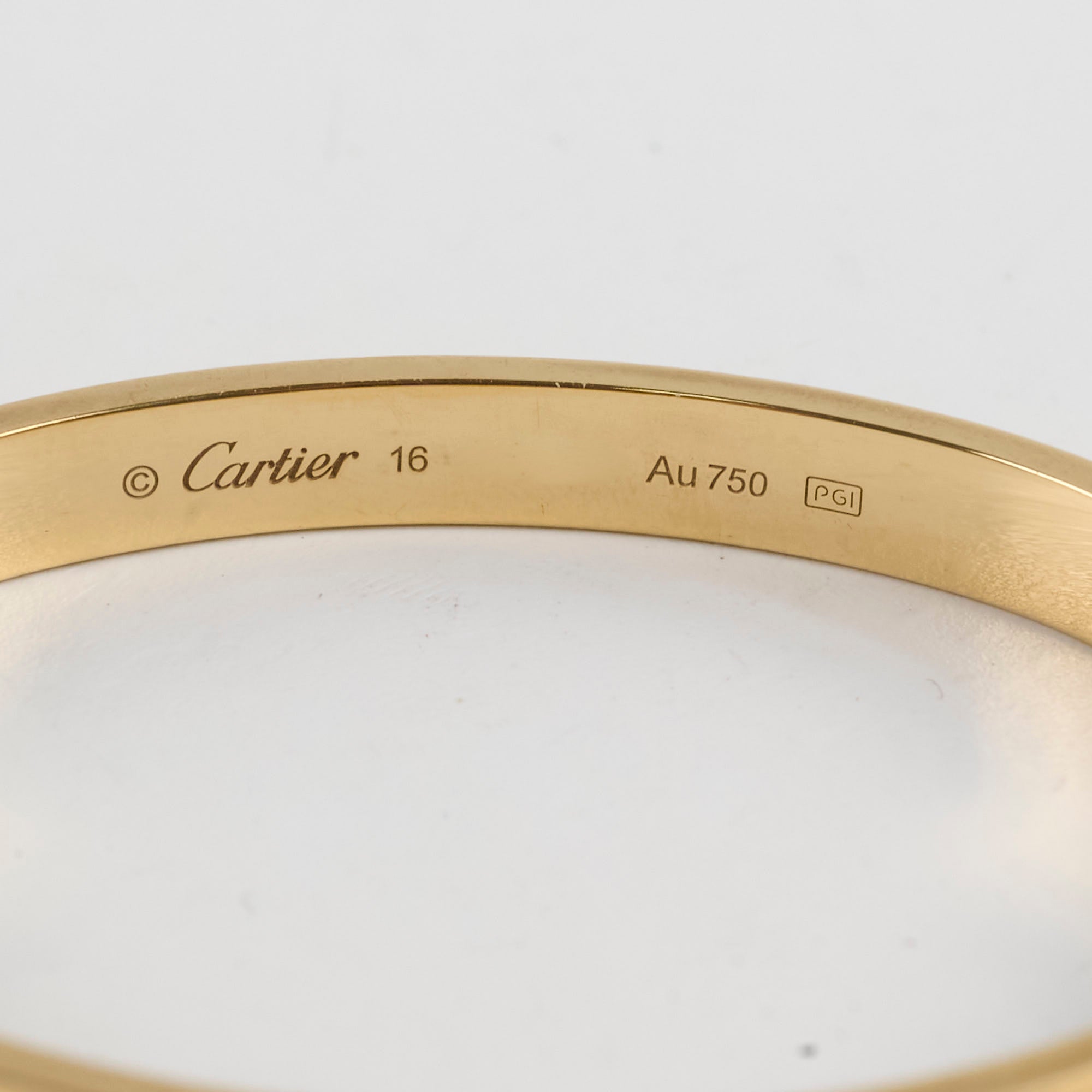 Cartier Love Bracelet 18K Yellow Gold Size 16 - Luxury Jewelry Gift for Women, Anniversary & Valentine's Day