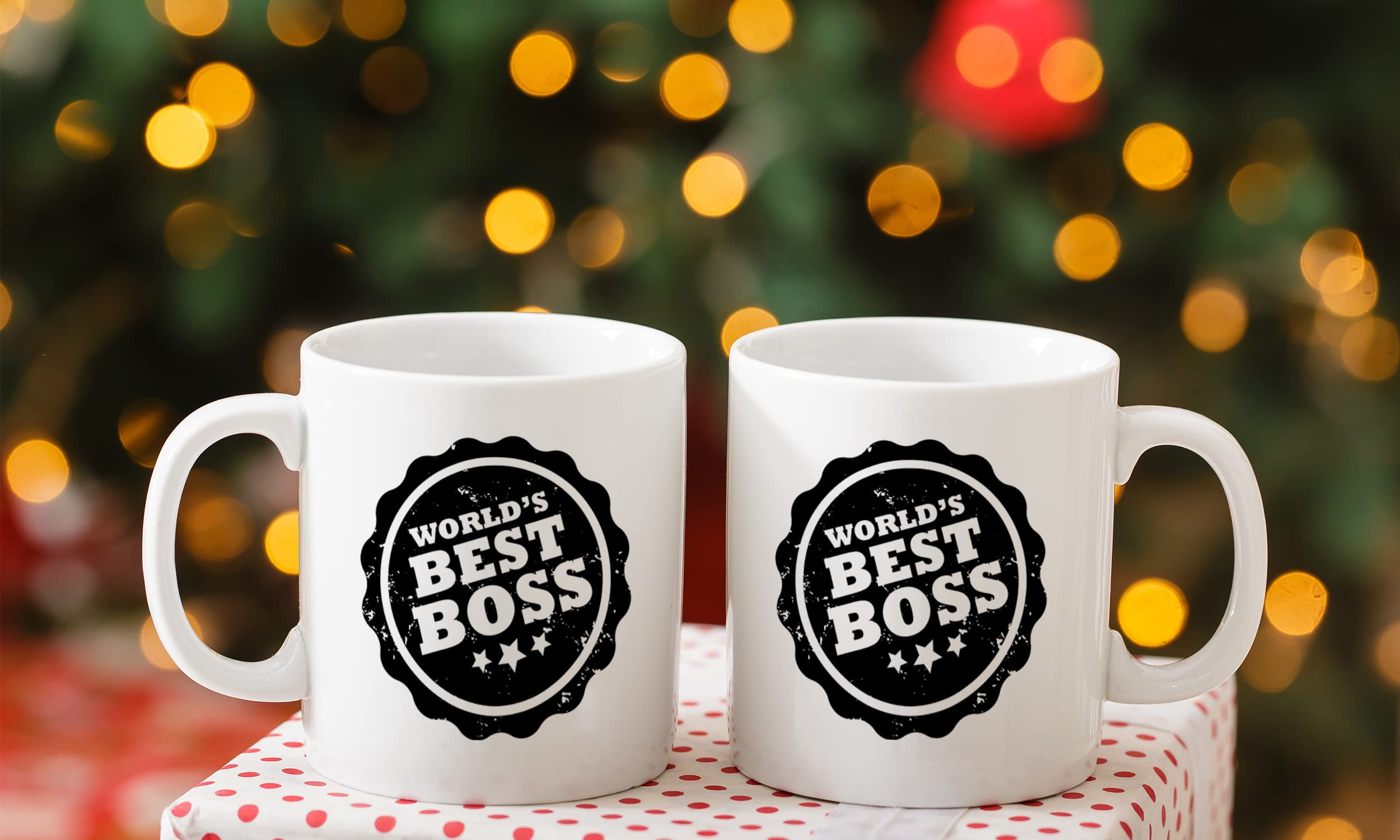 Winston & Bear Best Boss Coffee Mug - Funny Office Mug for Women & Men - Perfect Boss Day, Christmas & Birthday Gift - World's Best Boss Cup - Ideal for Workplace, Home Office & Corporate Gifting