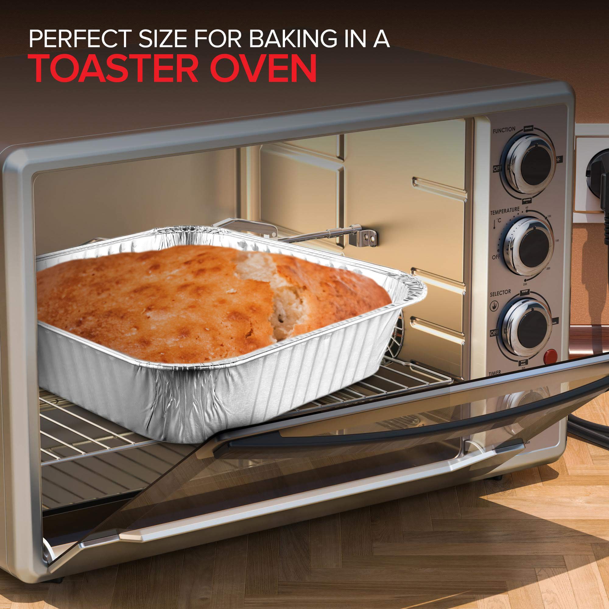 20 Pack 8x8 Inch Aluminum Foil Pans - Disposable Square Baking Pans for Cooking, Heating & Food Storage - Perfect for Meal Prep, Party Serving & Holiday Baking