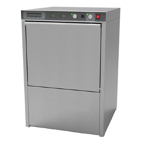 Champion UH 130B Commercial Undercounter Dishwasher - High Temperature & Heat Sanitizing, 25 Racks/Hour - Perfect for Restaurants, Cafes & Food Service Businesses