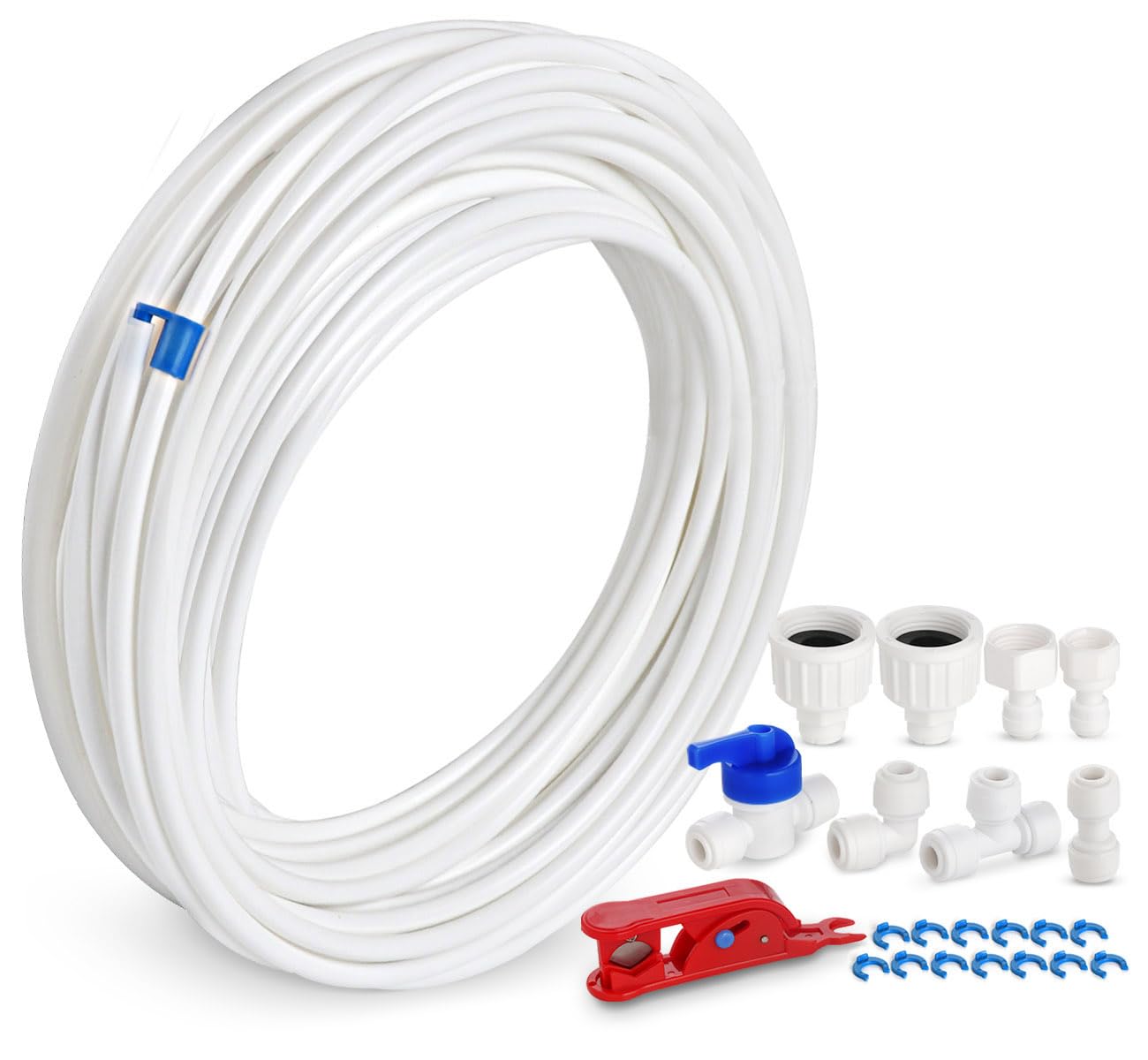 49.2Ft Refrigerator Water Line Kit with Ice Maker Connector - 1/4