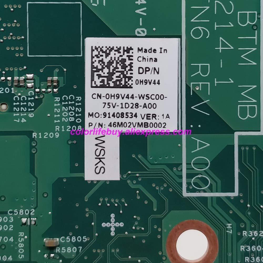 Original Dell Inspiron 3451 Laptop Motherboard CN-0H9V44 0H9V44 H9V44 14214-1 PWB:1JTN6 N2840 - Replacement Mainboard for Dell Notebook PC - Perfect for Home, Office & School Use