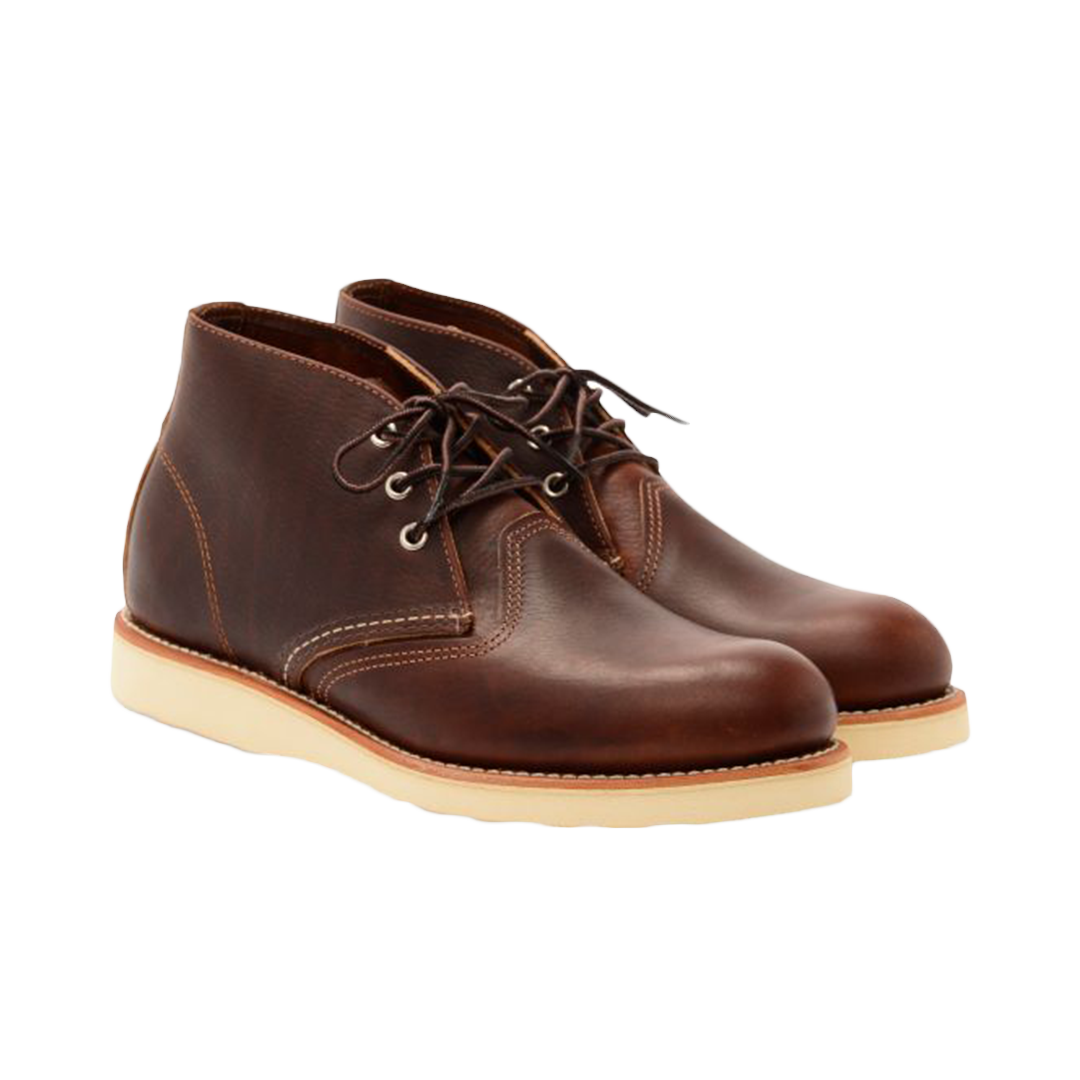 Men's WORK CHUKKA 3141 Leather Boots - Briar Oil Slick Finish - Durable & Comfortable for Work, Casual Wear & Outdoor Activities