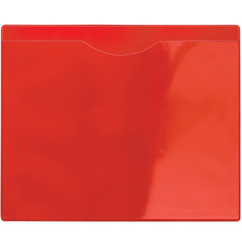 StoreSMART Heavy Duty File Jackets - 10-Pack with Red Plastic Back & Clear Plastic Front - Letter Size Document Protectors for Office, School, and Home Organization - FJ85PQR-10