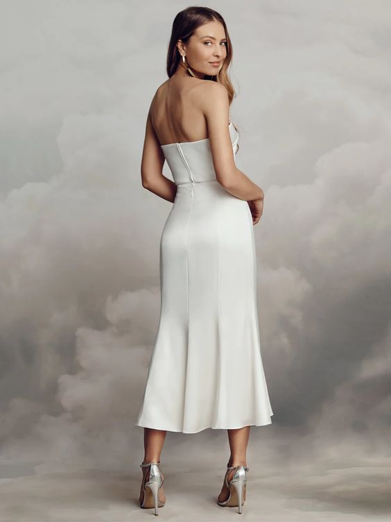 Catherine Deane Alina Skirt - Women's Flowy Midi Skirt with High Waist & Side Slit | Perfect for Weddings, Parties & Date Nights