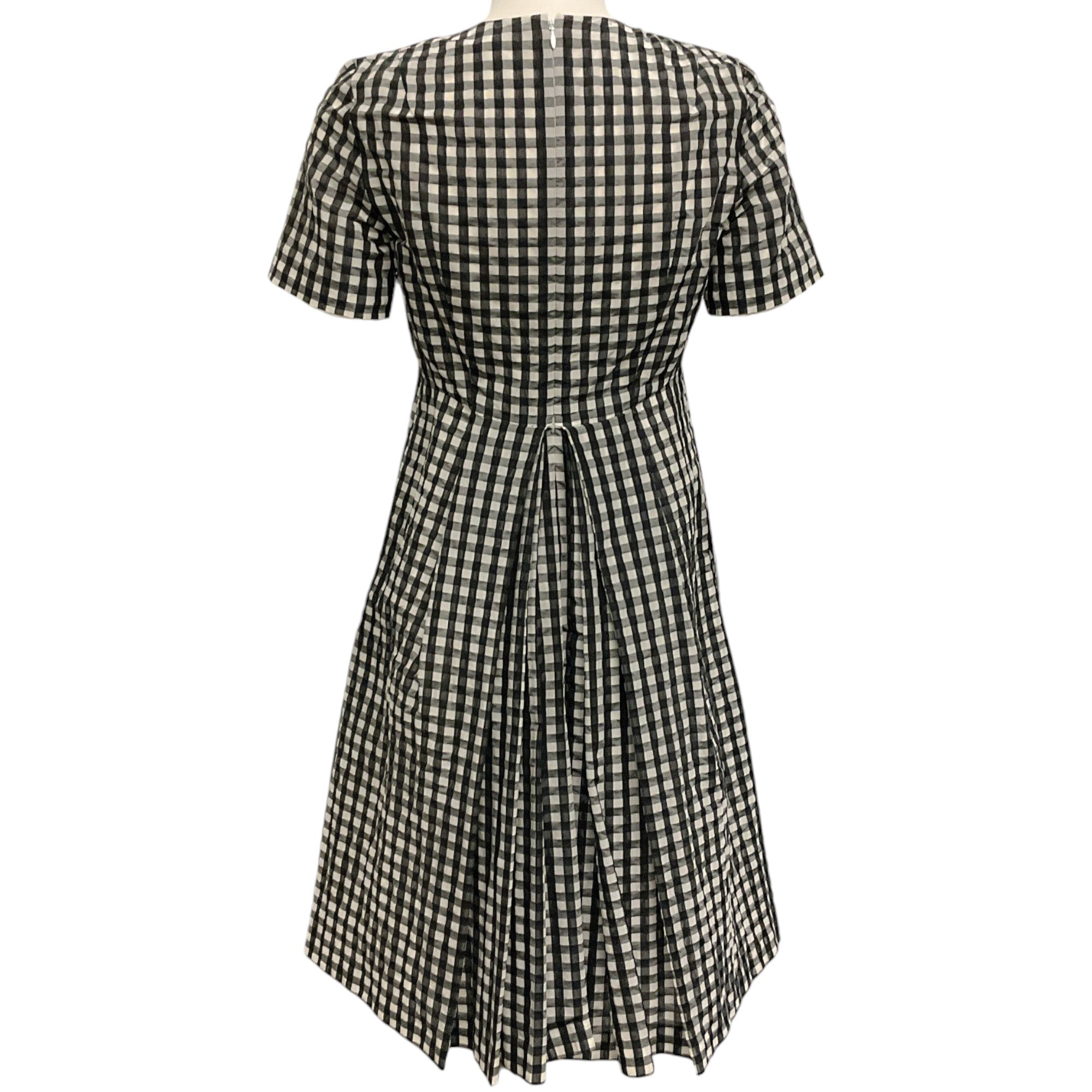Paule Ka Black and White Checkered Dress for Women - Elegant Plaid Dress for Office, Party, and Casual Wear