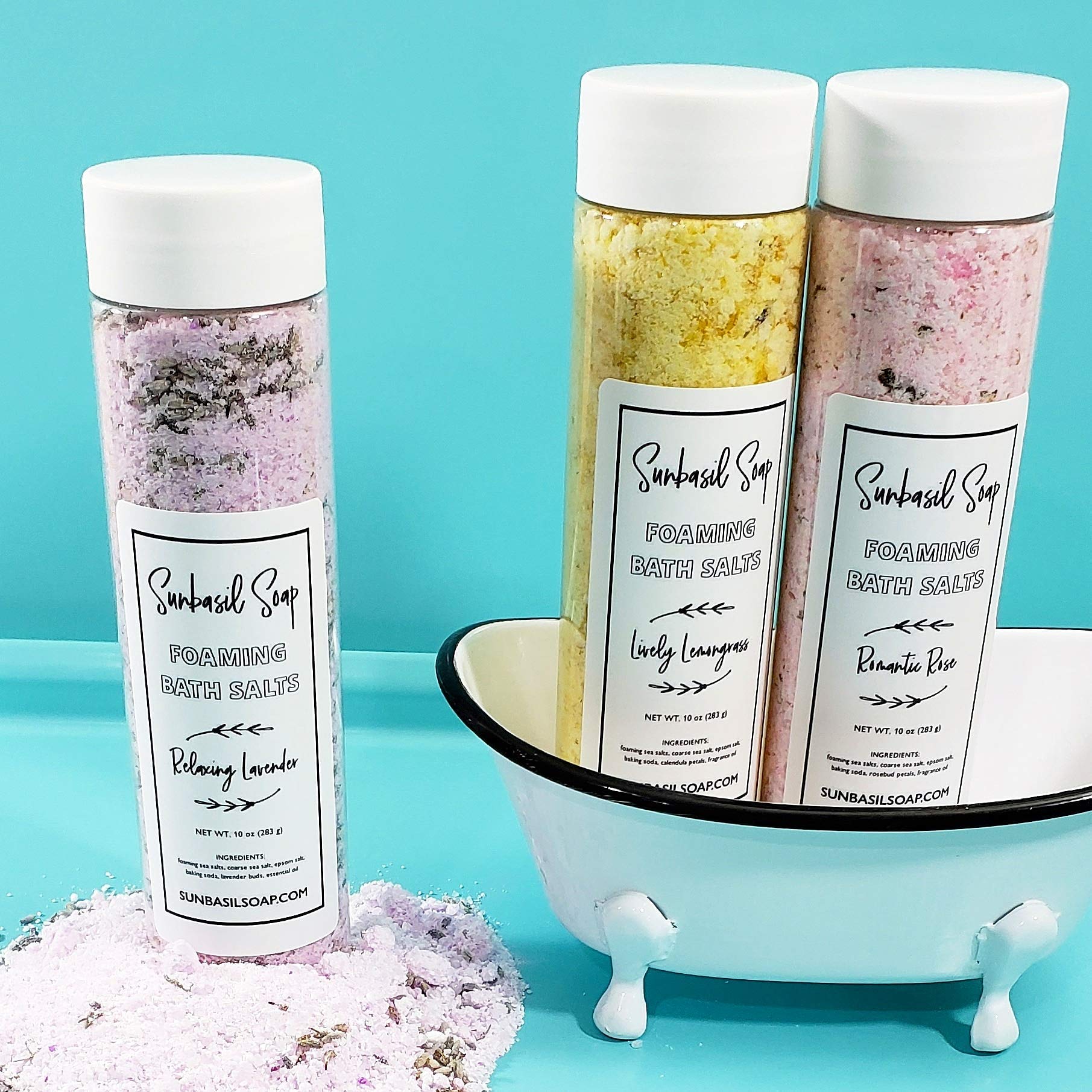 Luxury Rose Bath Salts - Relaxing Spa Gift Set for Women | Aromatherapy, Stress Relief & Self Care | Perfect for Valentine's Day, Mother's Day & Birthday Gifts