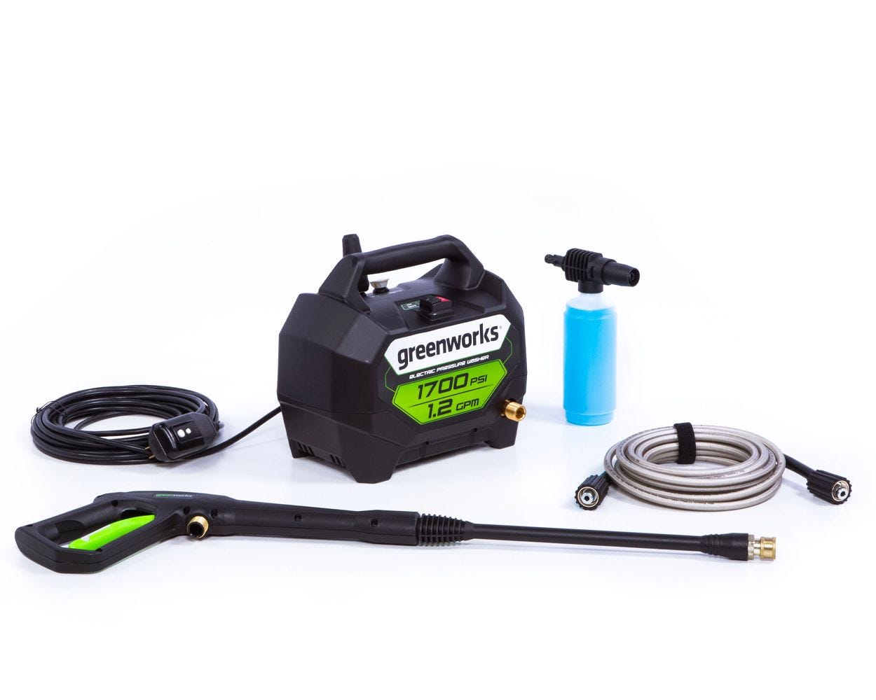 1700 PSI Electric Pressure Washer - 1.2 GPM Portable Power Cleaner for Home, Car, Deck & Patio Cleaning | Lightweight Hand Carry Design