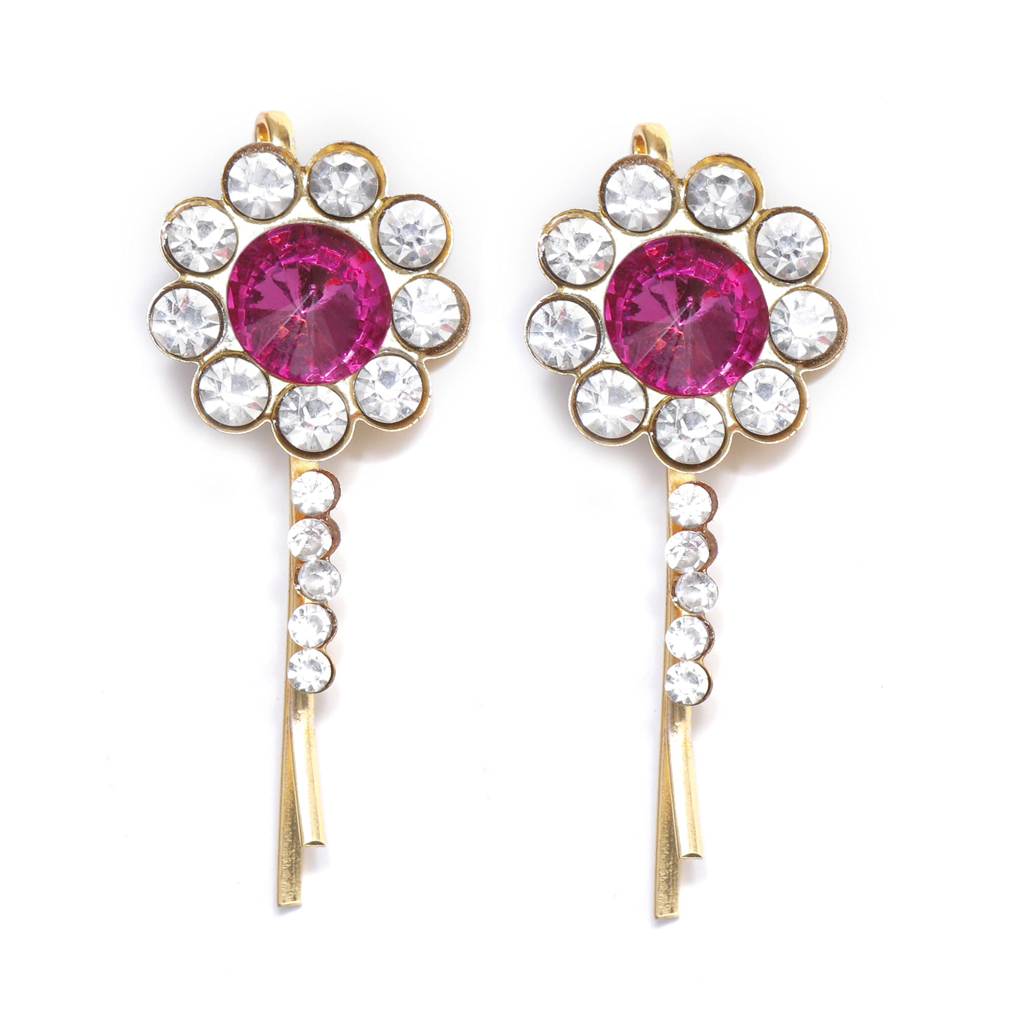 Shivarth Rhinestone Hair Clips for Women, Girls & Kids - Stylish Crystal Hair Accessories for Party, Wedding, Daily Use - Pack of 12 Multicolor Hairpins