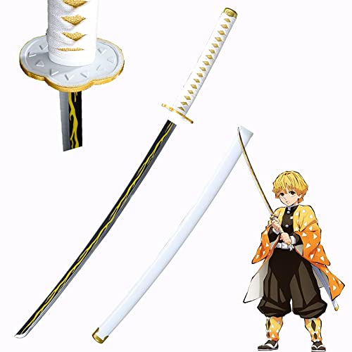 Agatsuma Zenitsu's Sword from Demon Slayer Anime - Japanese Style Carbon Steel Real Blade for Cosplay, Collection & Home Decoration | Perfect for Anime Fans, Cosplay Events & Themed Room Decor