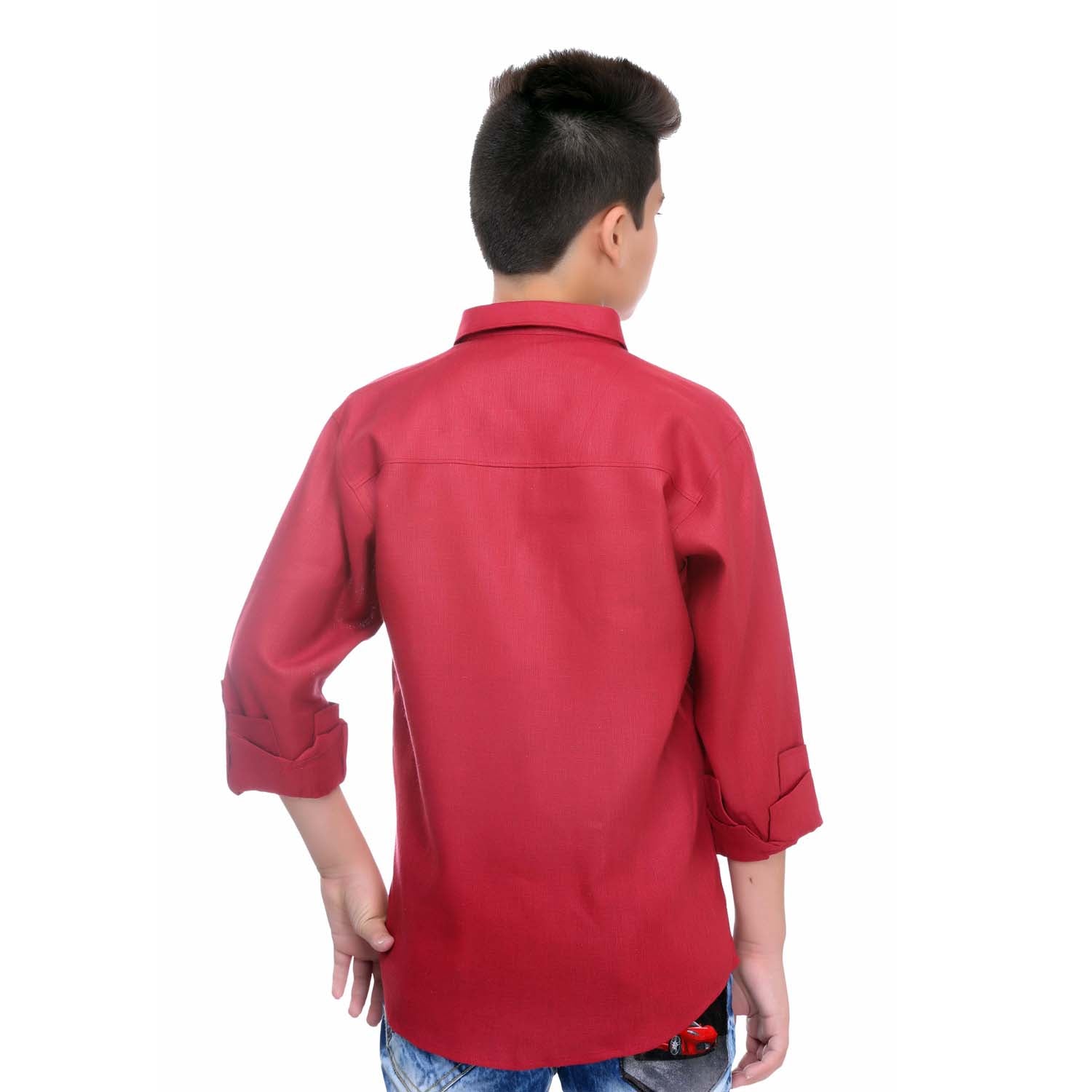 Classic Linen Red Shirt for Men - Comfortable & Stylish Casual Wear for Summer Outings, Beach Vacations & Date Nights