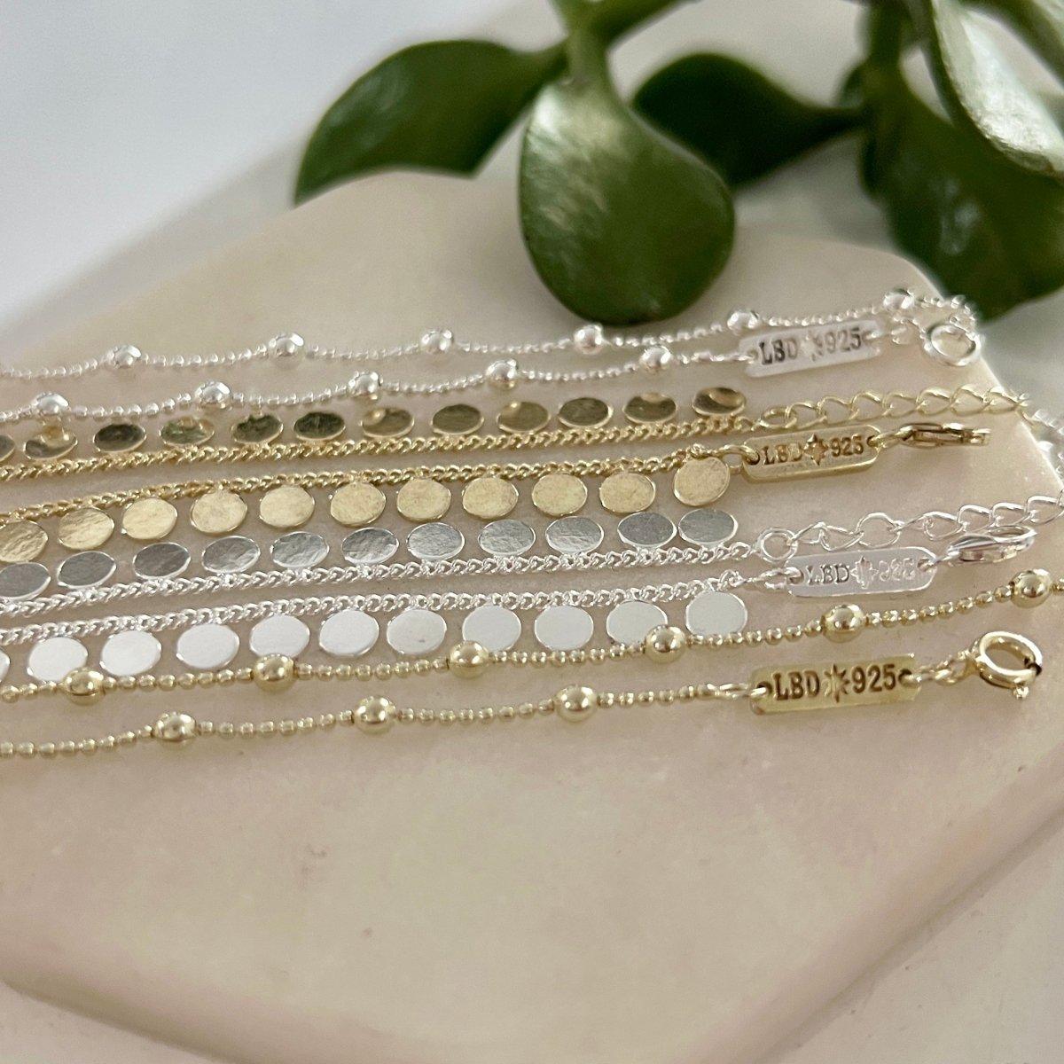 Boho Gold Vermeil Round Disk Bracelet for Women - Elegant Stackable Jewelry for Everyday Wear & Special Occasions
