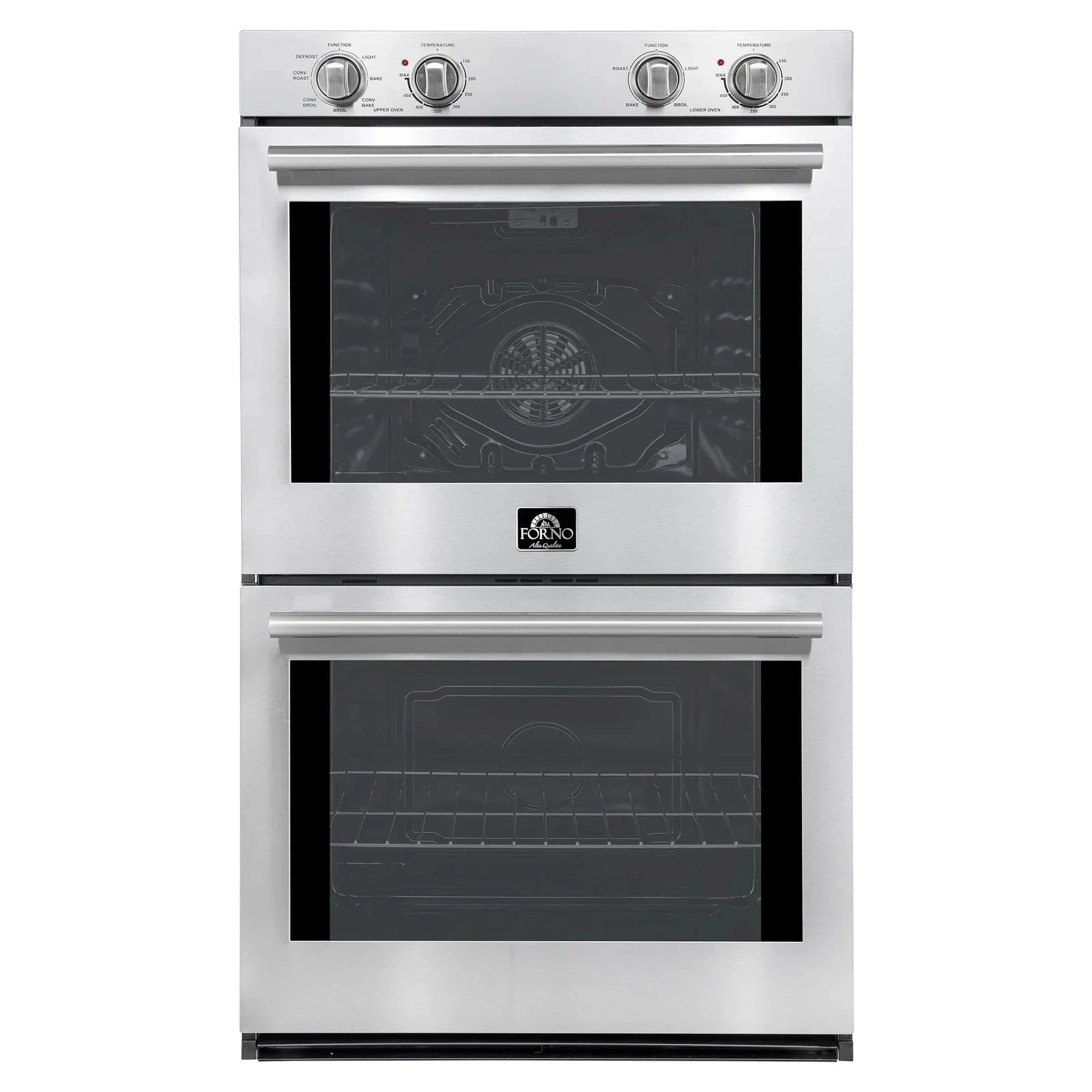 Forno Vomero 30 Inch Stainless Steel Double Wall Oven - FBOEL1324 30 | Professional Built-In Electric Oven for Modern Kitchens, Baking & Roasting