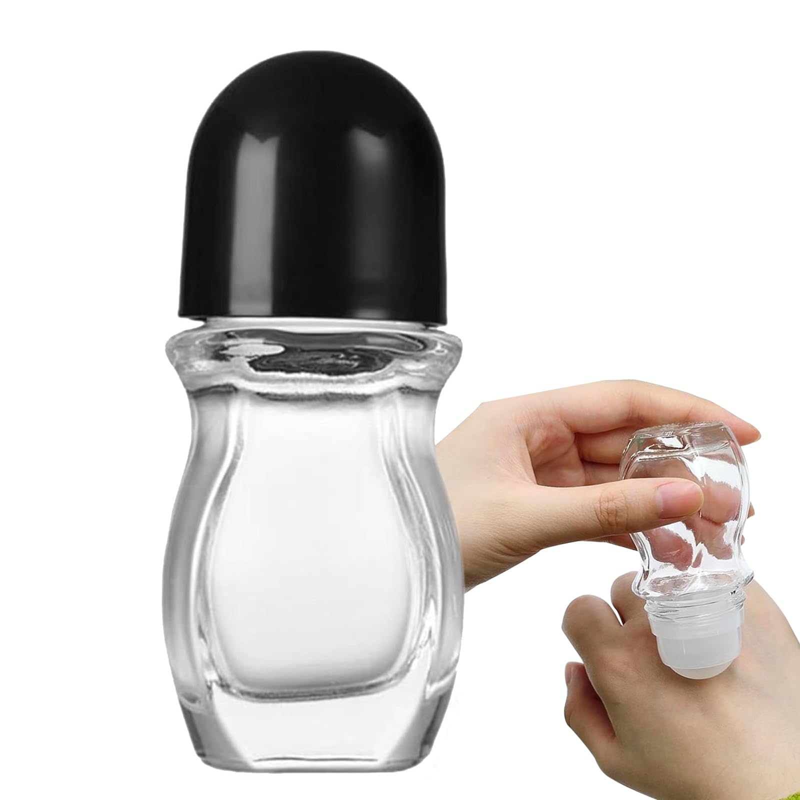 Glass Roller Bottles with Plastic Roller Ball - Leak Proof Essential Oil Containers for Perfume, Cosmetics & Aromatherapy | Perfect for DIY Skincare, Travel & Massage Therapy