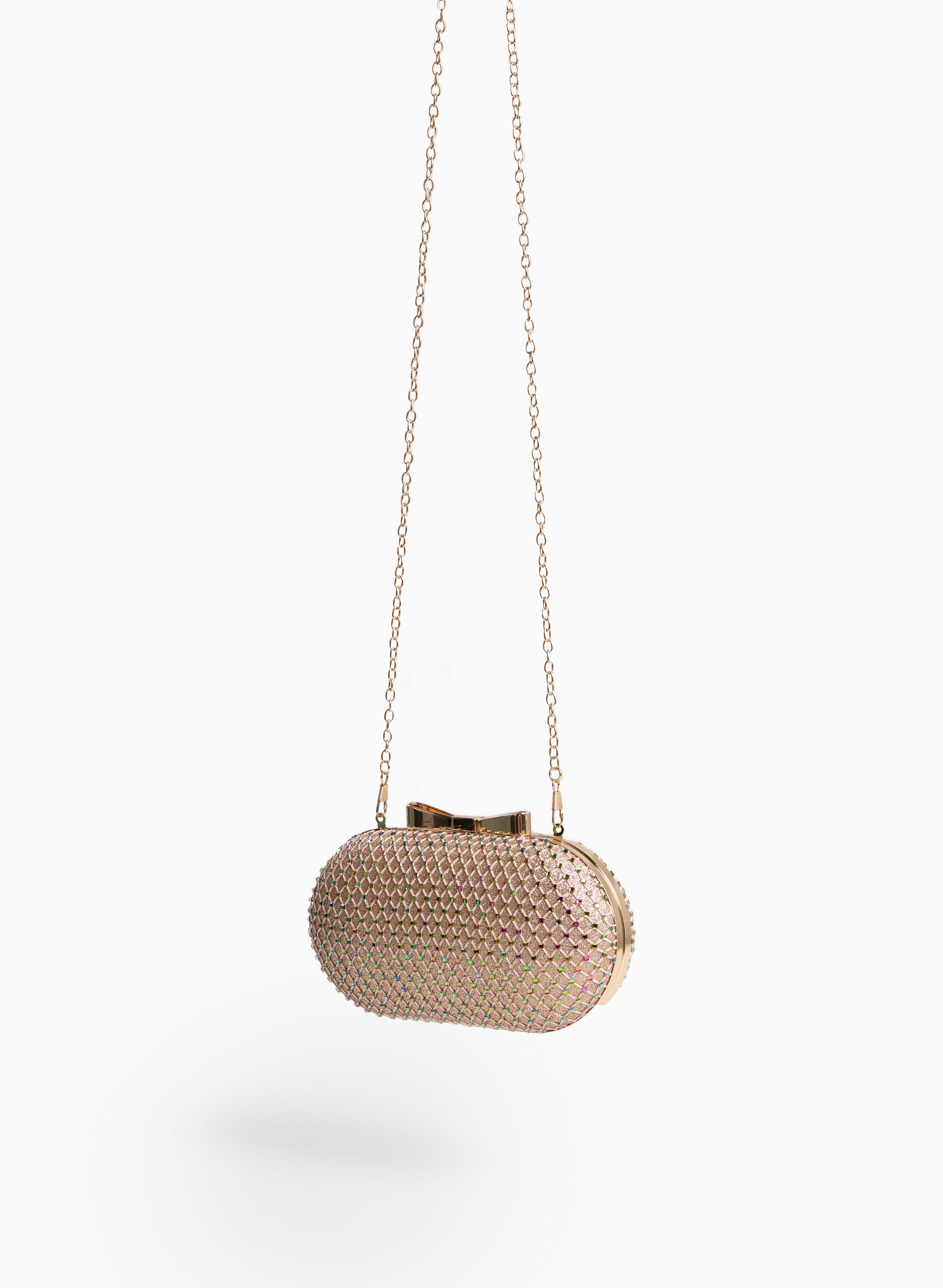 Elegant Beaded Mesh Oval Clutch Purse for Women - Perfect for Evening Parties, Weddings & Special Occasions