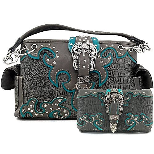 Pewter Handbag and Wallet