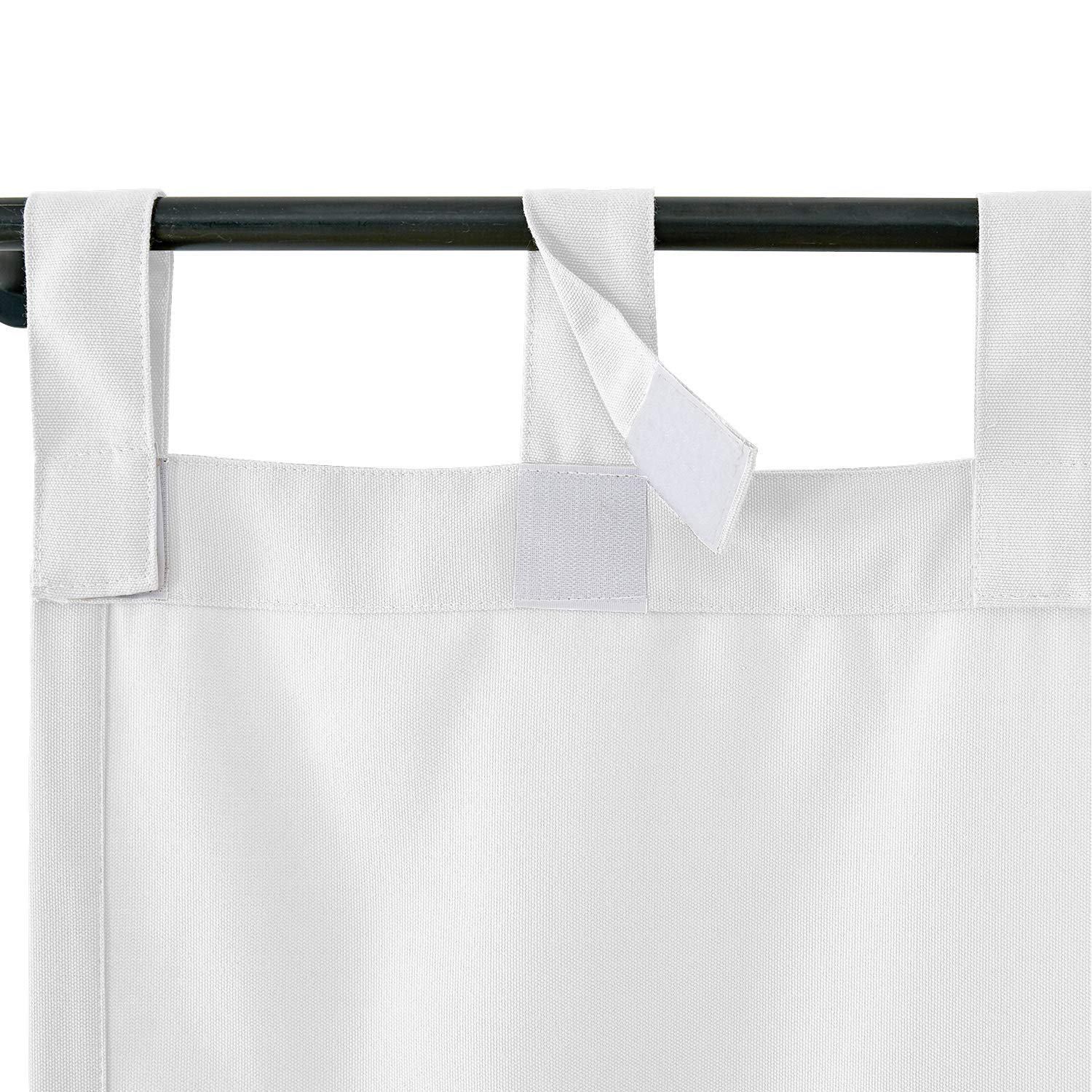 Macochico Extra Wide Self-Sticking Outdoor Curtains - Thermal Insulated, Waterproof, Noise Reducing Patio Drapes (150