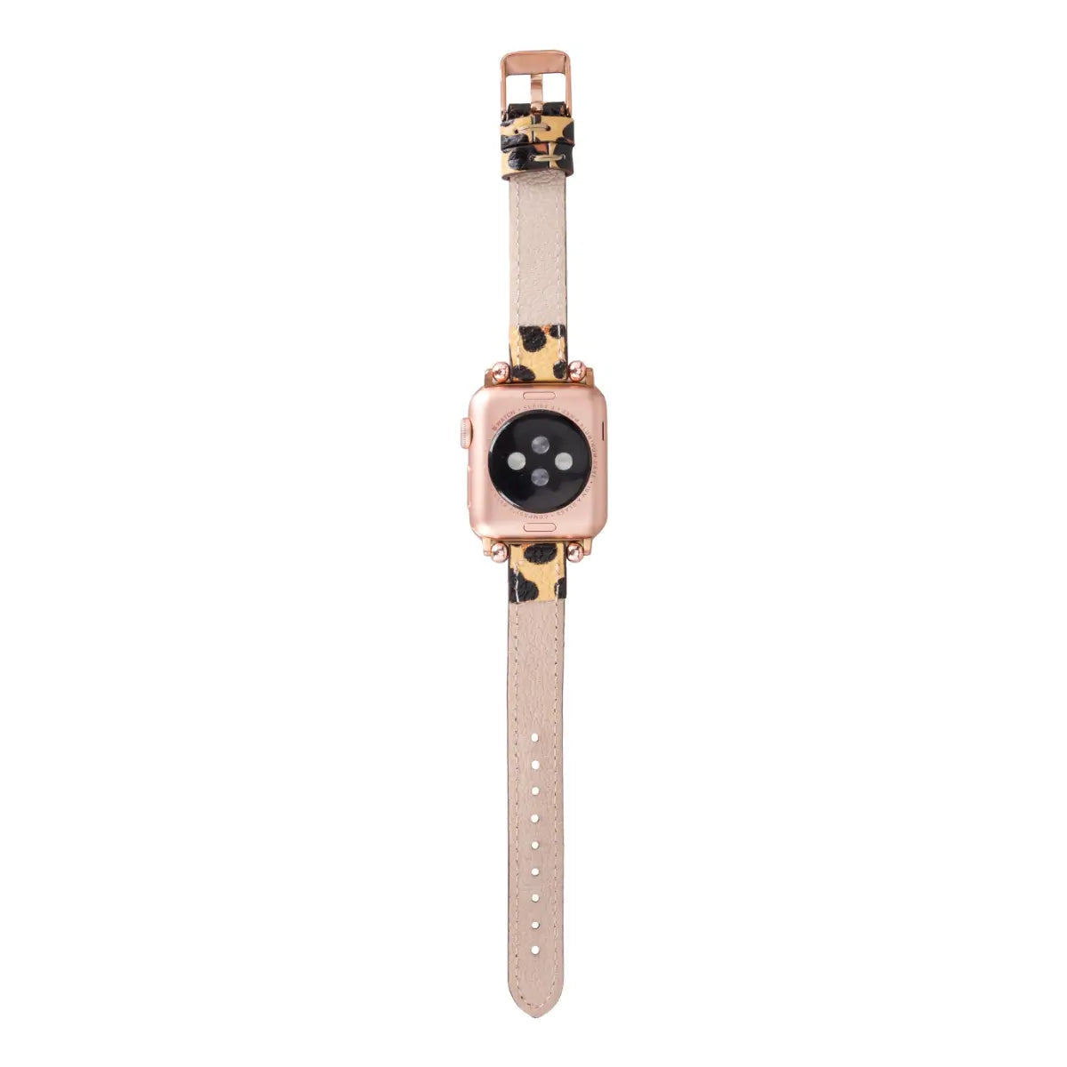 Leopard Print Genuine Leather Ultra Slim Apple Watch Band - Stylish & Durable Replacement Strap for Work, Gym & Everyday Wear