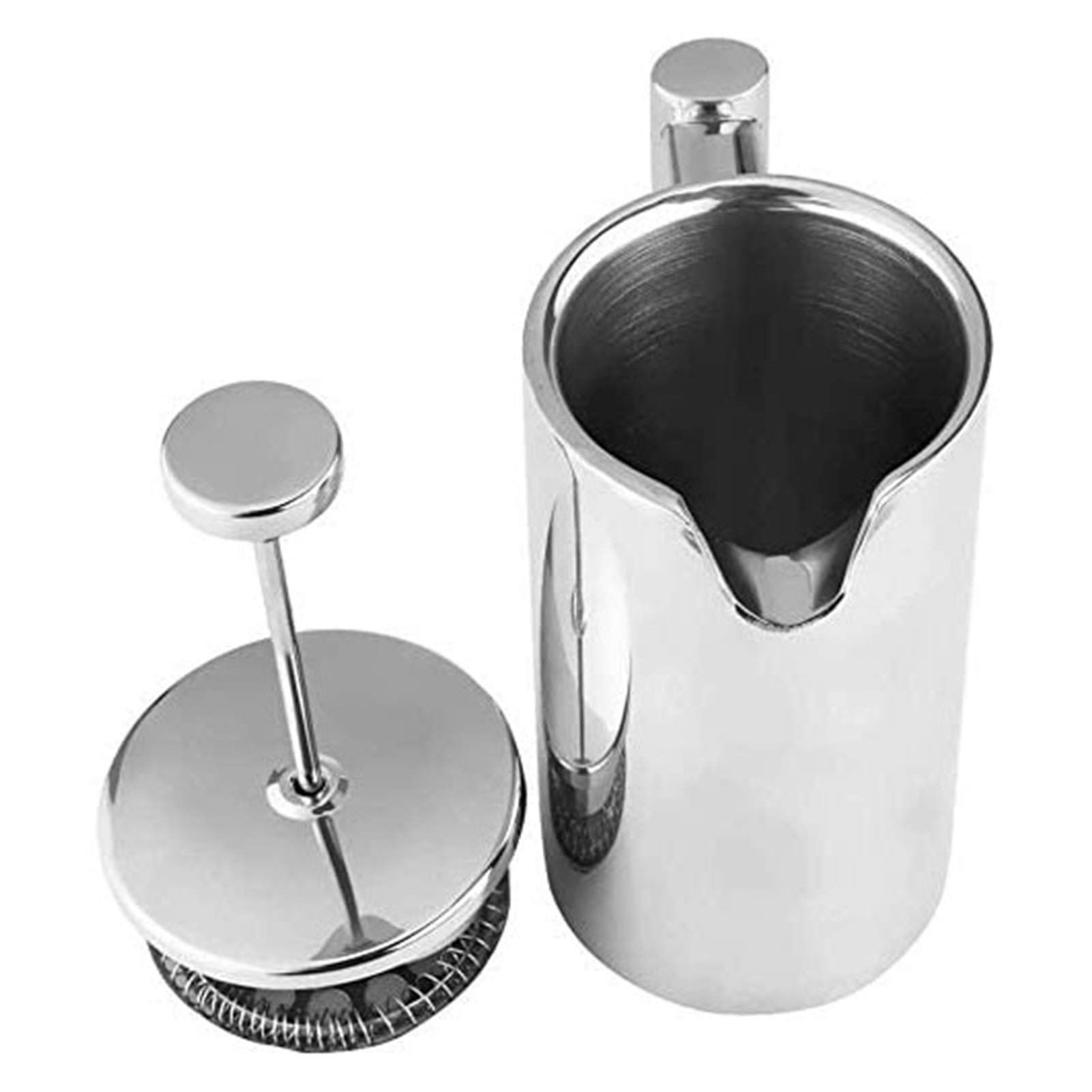 Premium Stainless Steel French Press Coffee Maker - 12 oz Double Wall Insulated Coffee & Tea Brewer Pot - Keeps Coffee & Tea Hot for Hours - Perfect for Home, Office, Camping & Travel Use