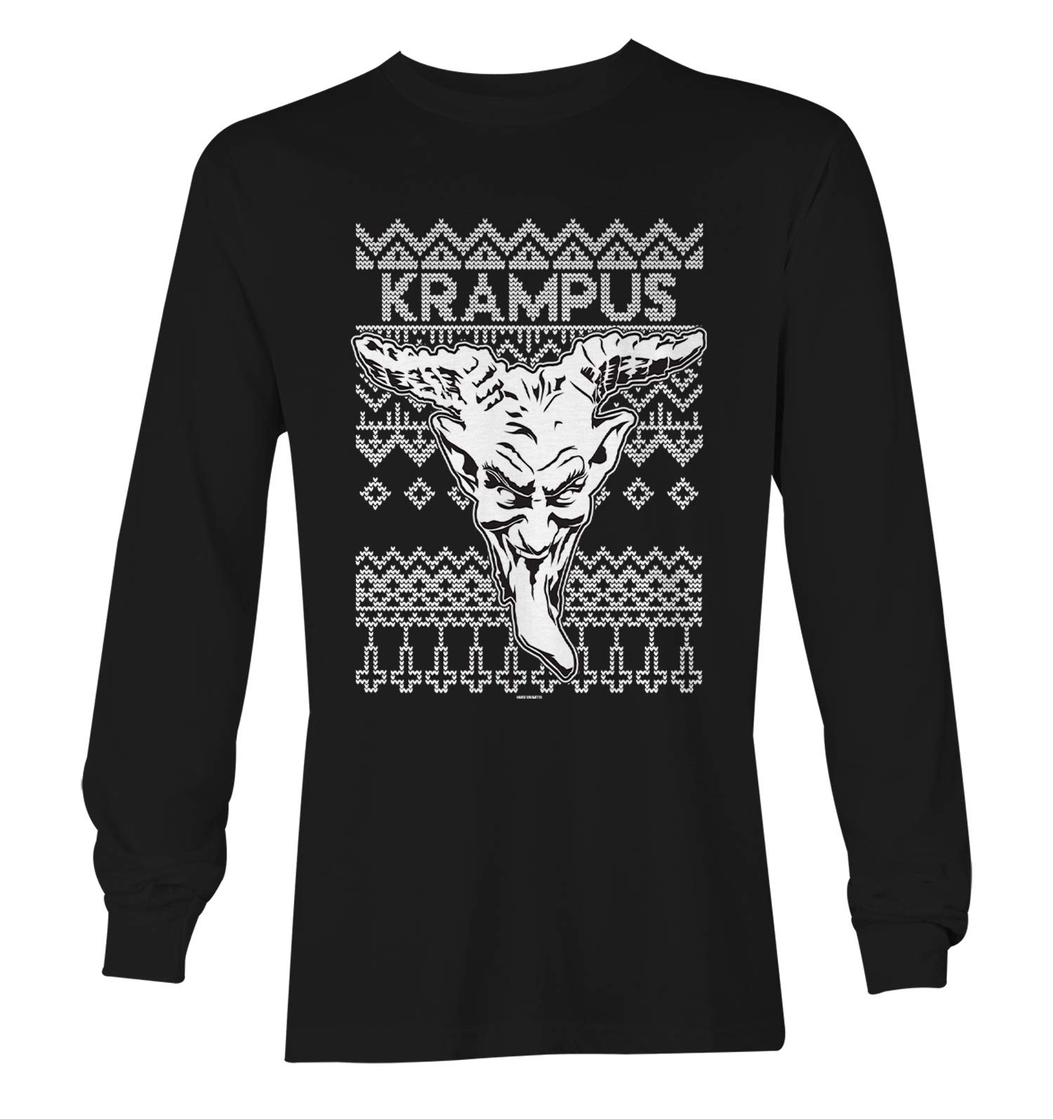 Haase Unlimited Krampus Ugly Christmas Sweater - Evil Wicked Holiday Long Sleeve Shirt for Men & Women | Perfect for Ugly Christmas Parties & Festive Gatherings